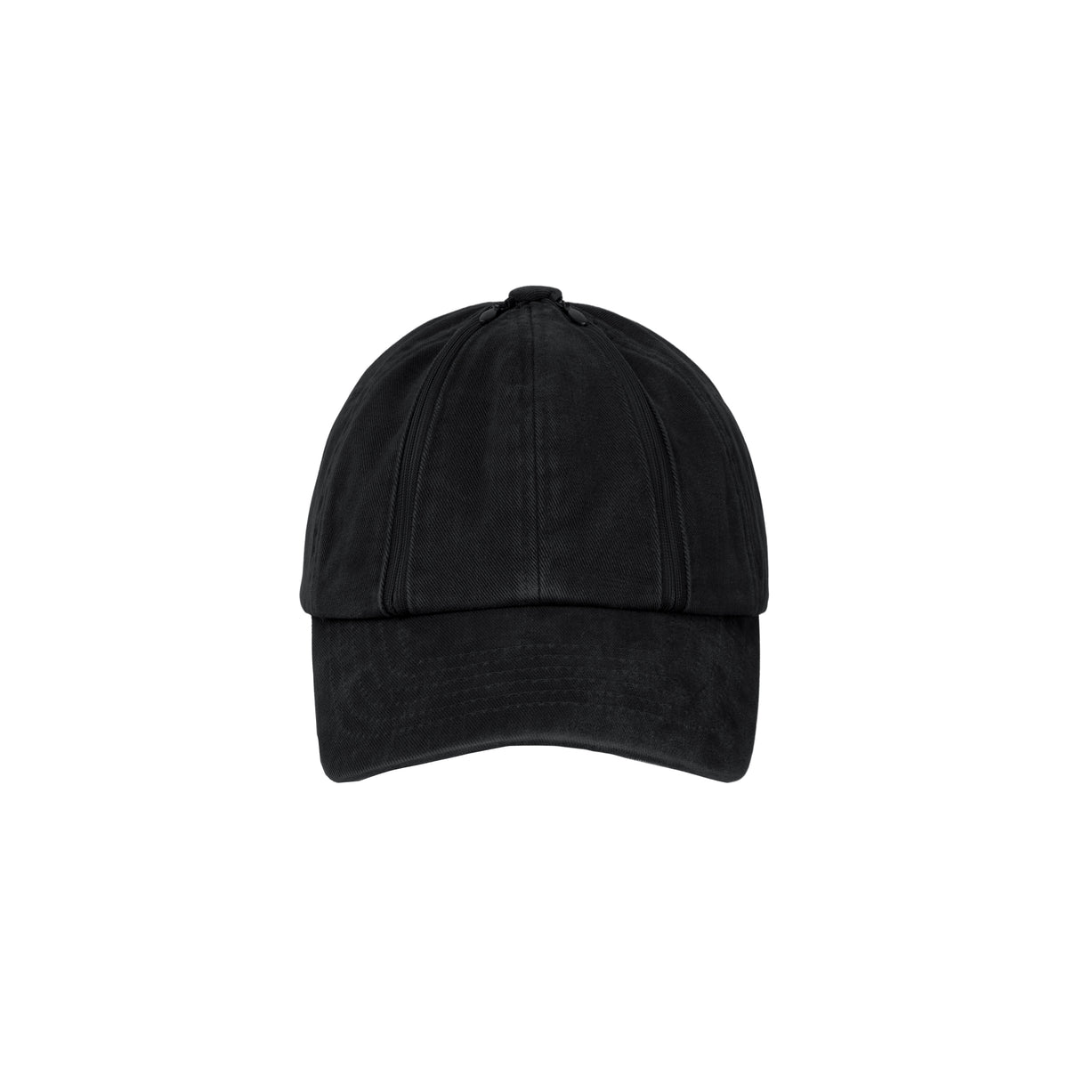 Double Zip Washed Cap (Black)