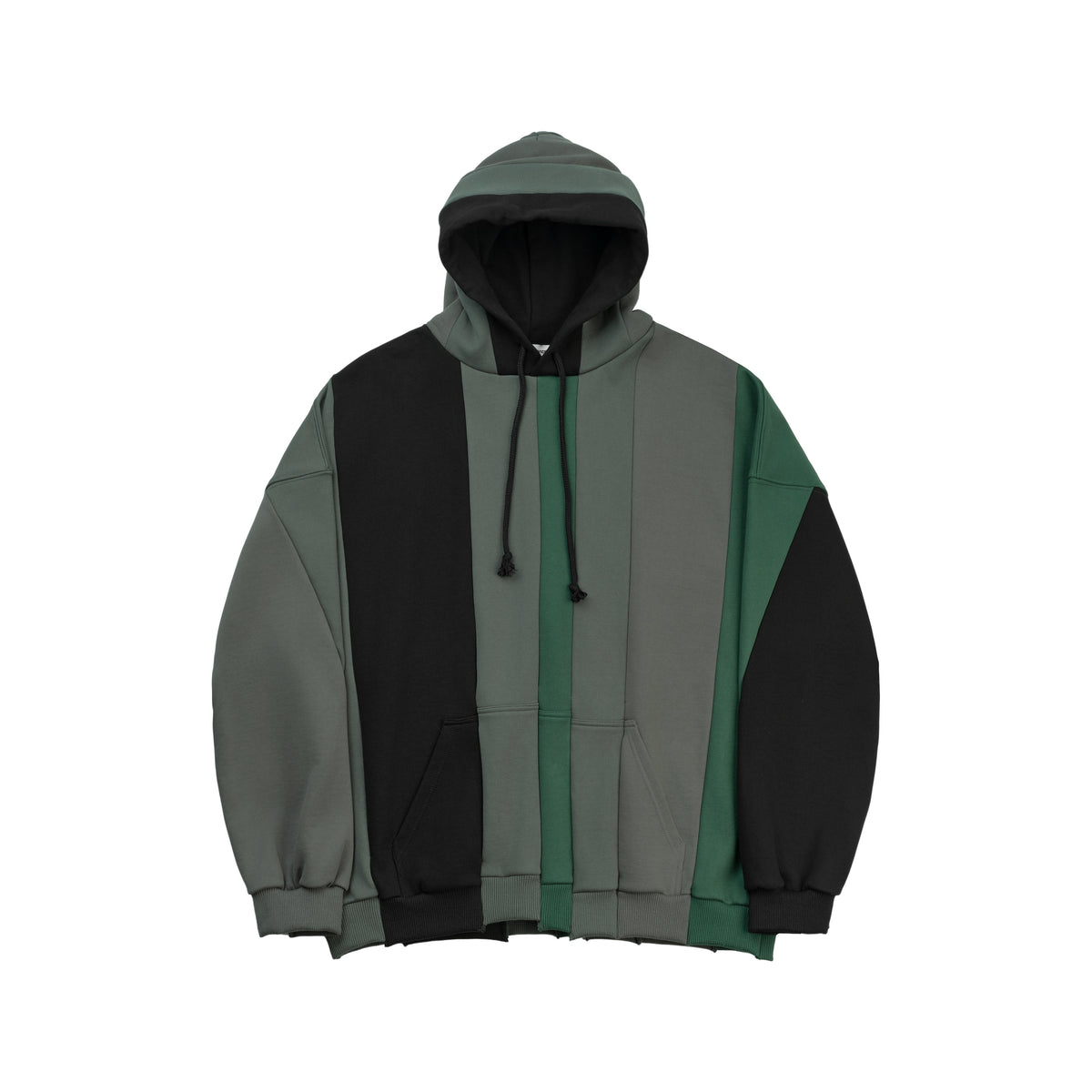 URL Paneled Hooded Sweatshirt (Green)