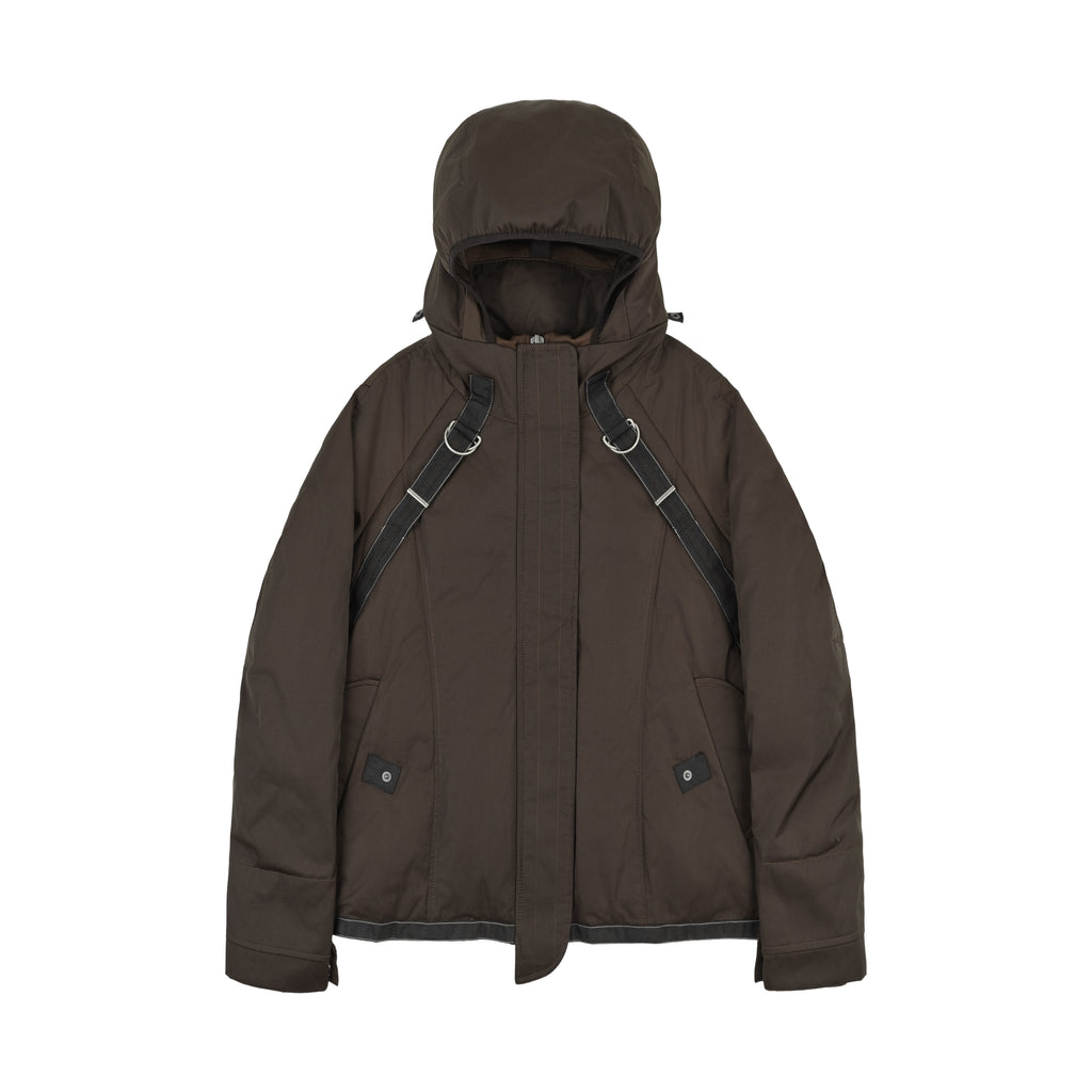 Bondage Flight Puffer Jacket (Fondant Brown)