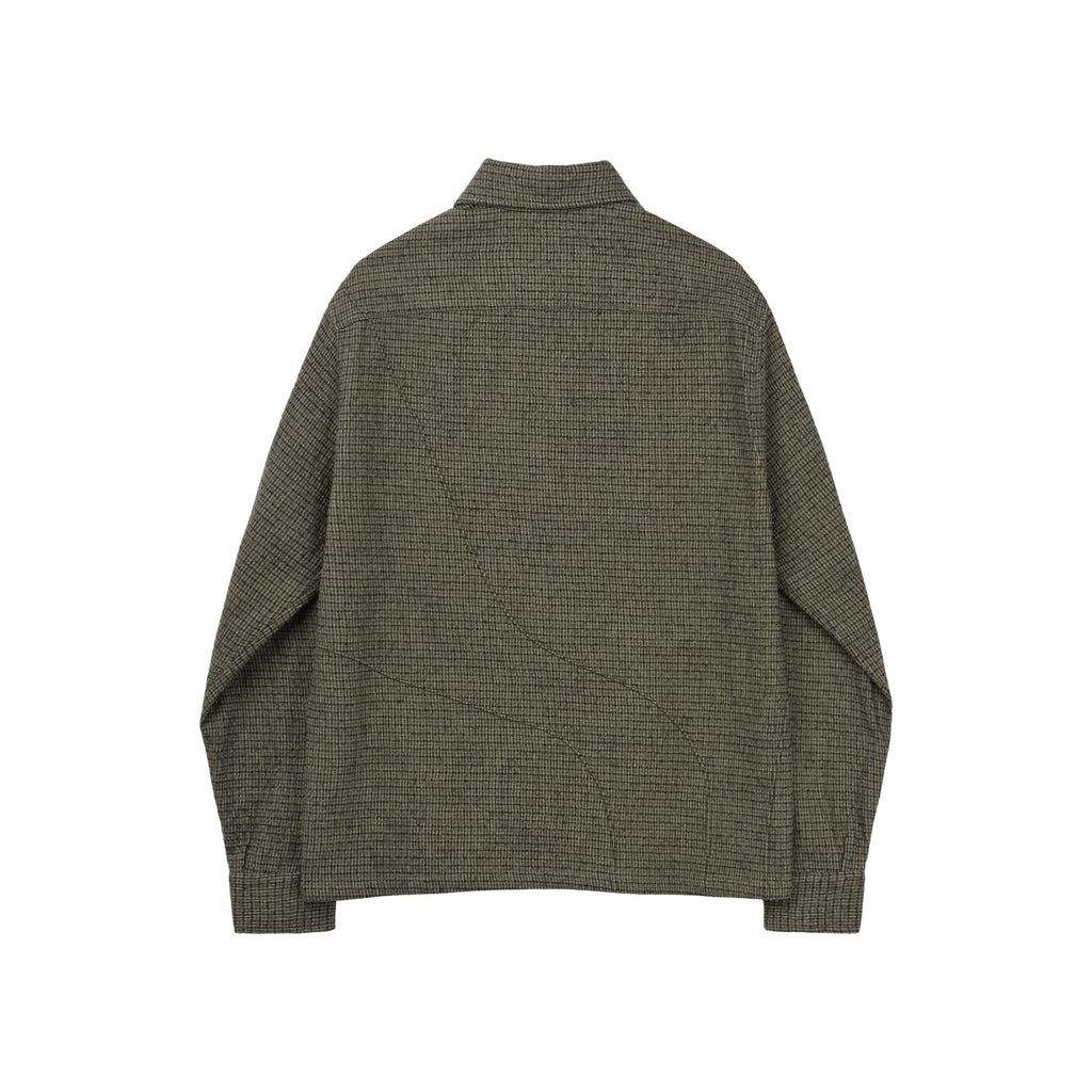 Wool Diffraction Over Shirt (Brown Check)