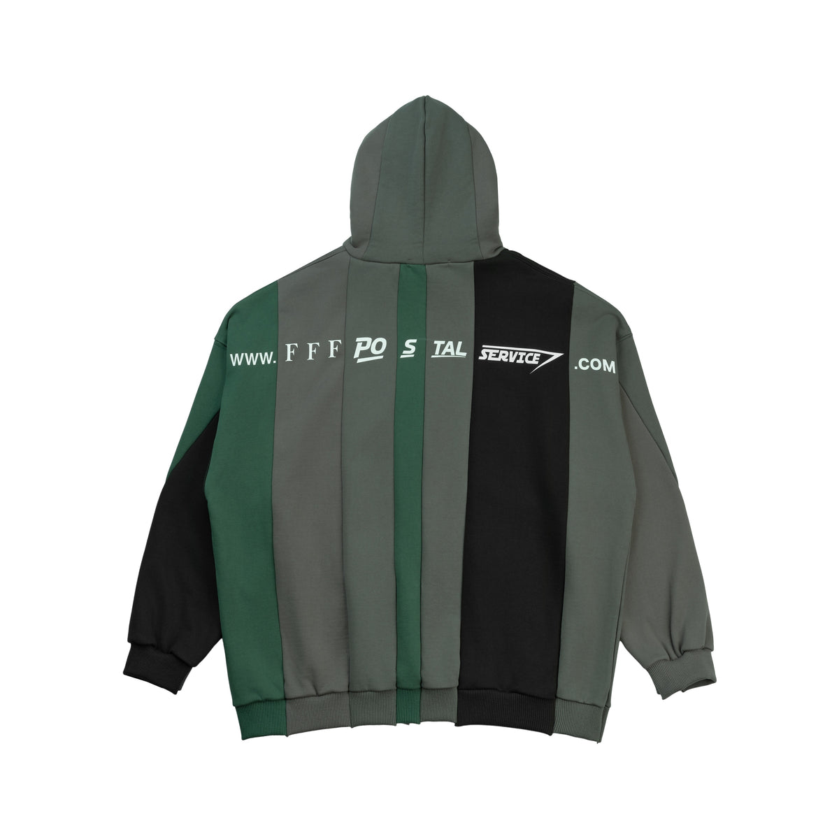URL Paneled Hooded Sweatshirt (Green)