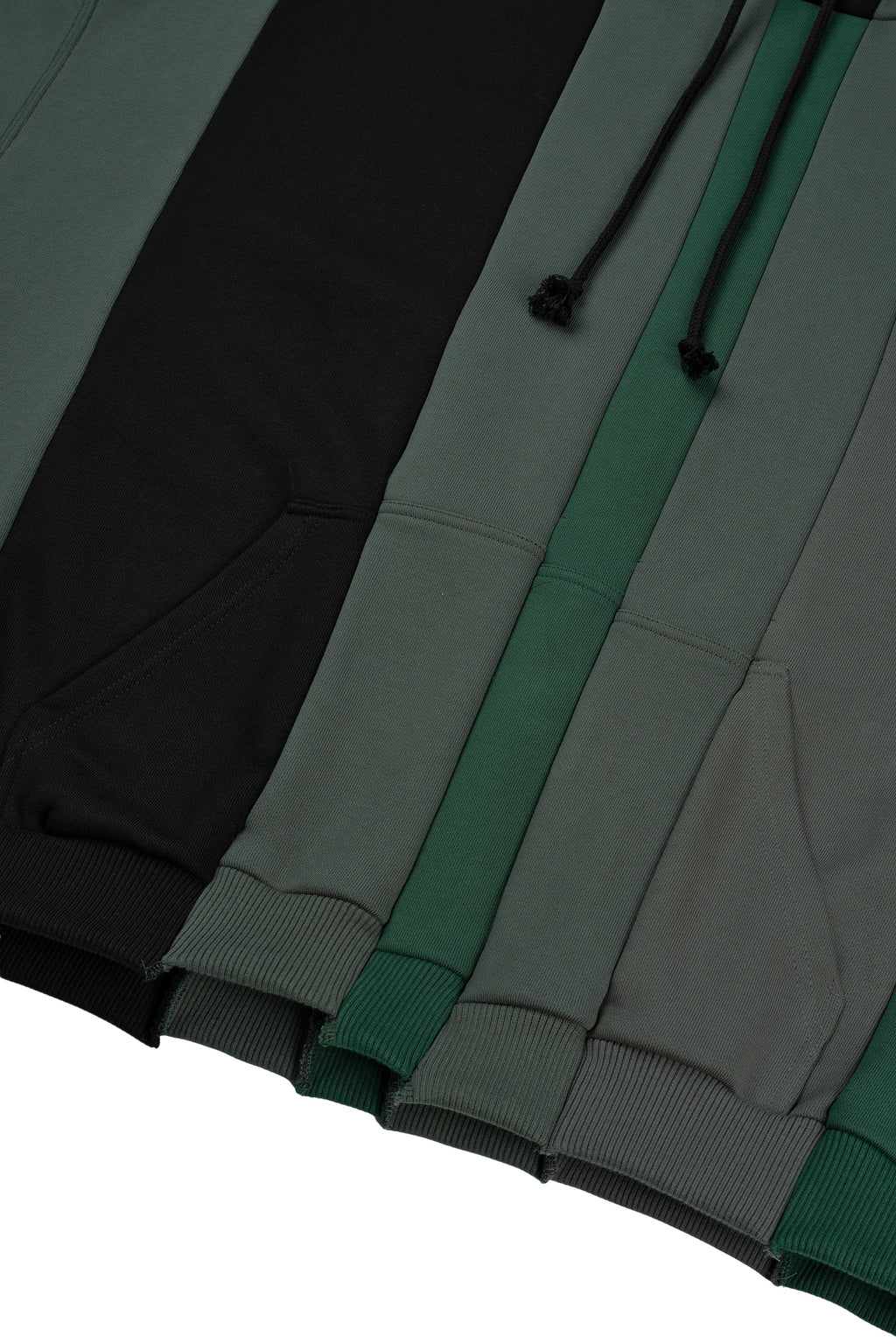 URL Paneled Hooded Sweatshirt (Green)