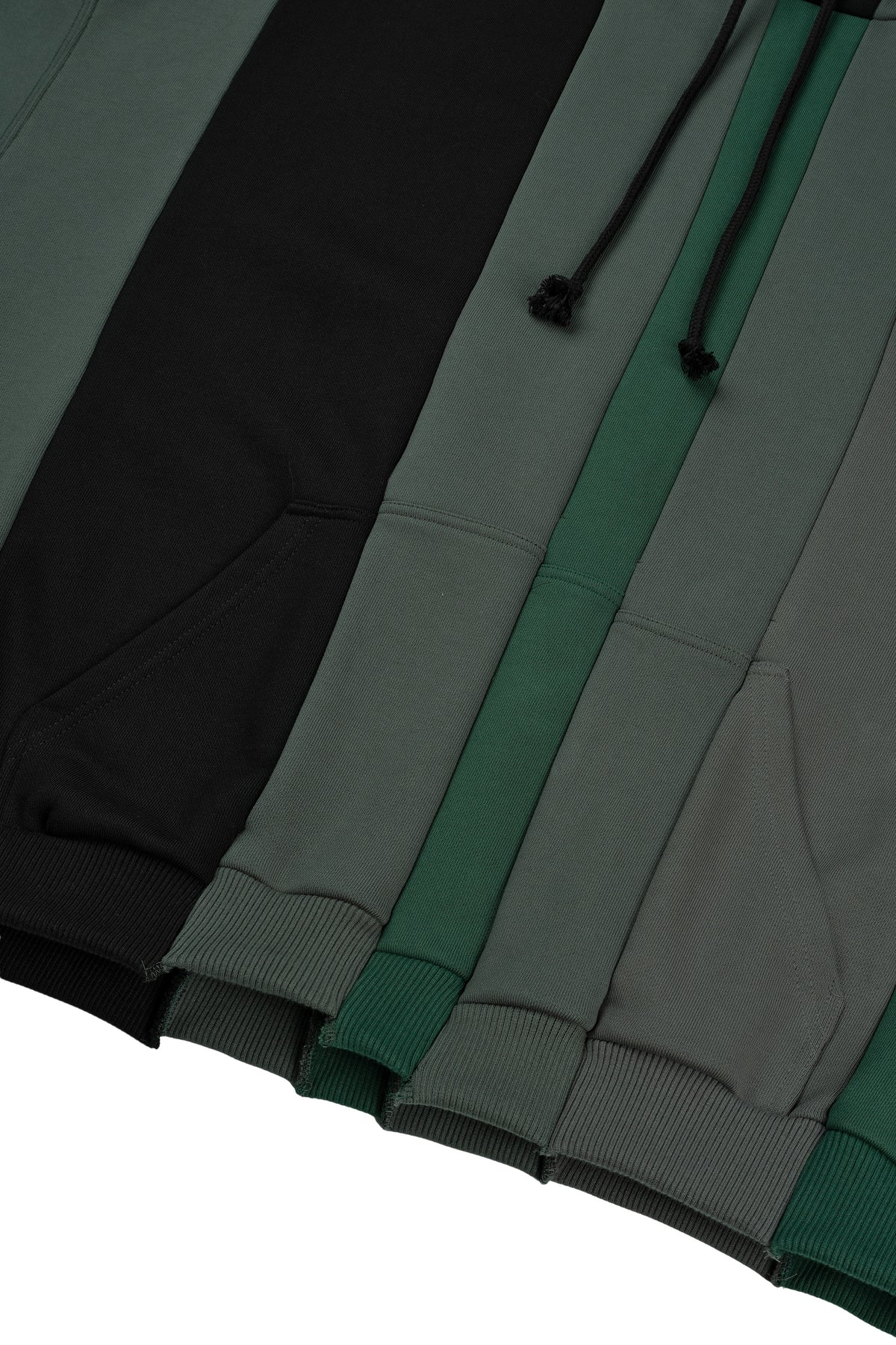URL Paneled Hooded Sweatshirt (Green)