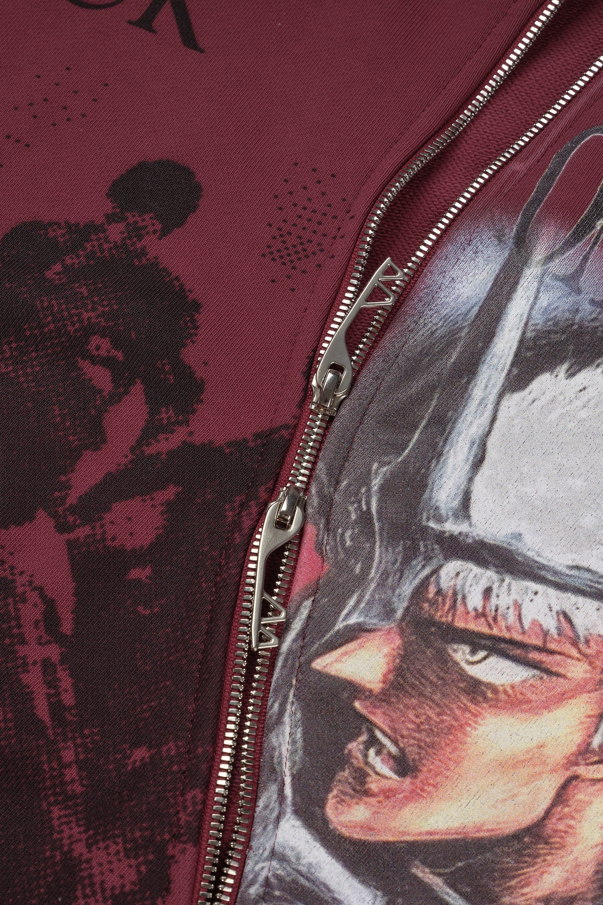 'Attack On Terror' OS Curved Zip Up Hoodie (Red)