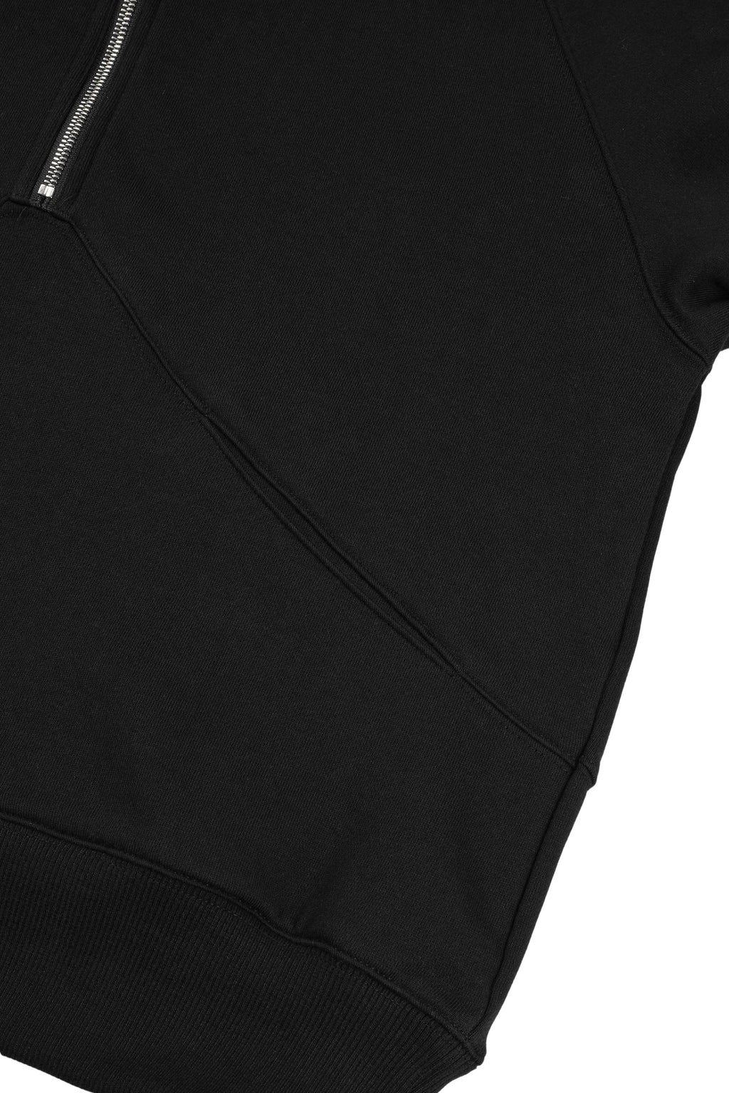 High Neck Quarter Zip Sweater (Black)