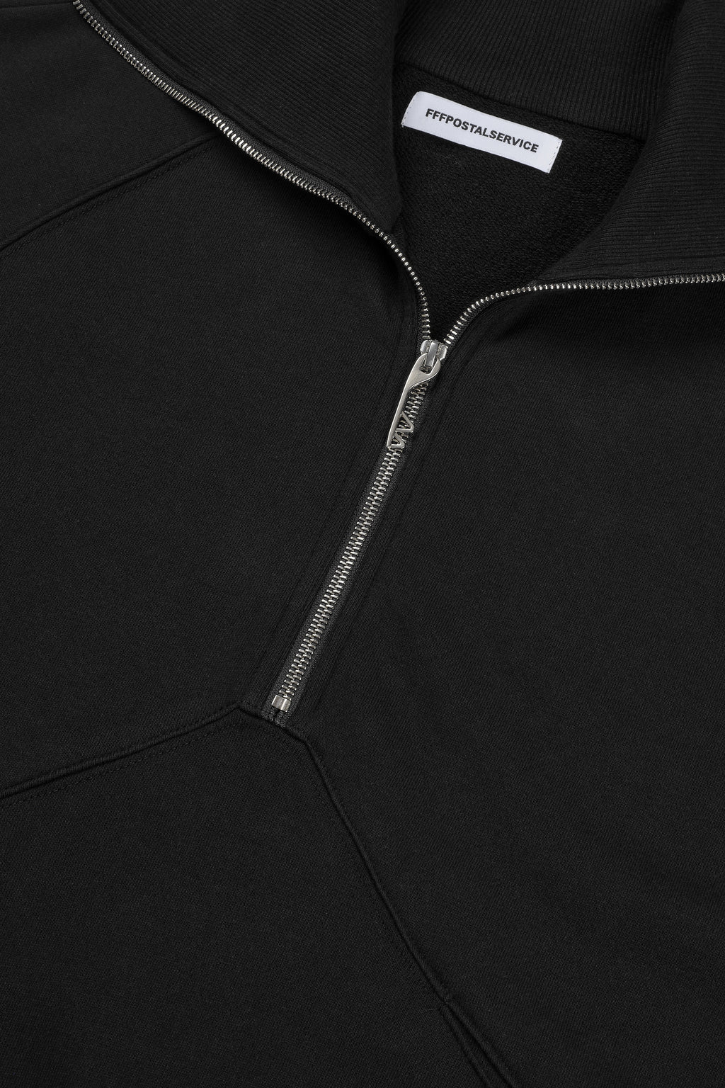 High Neck Quarter Zip Sweater (Black)