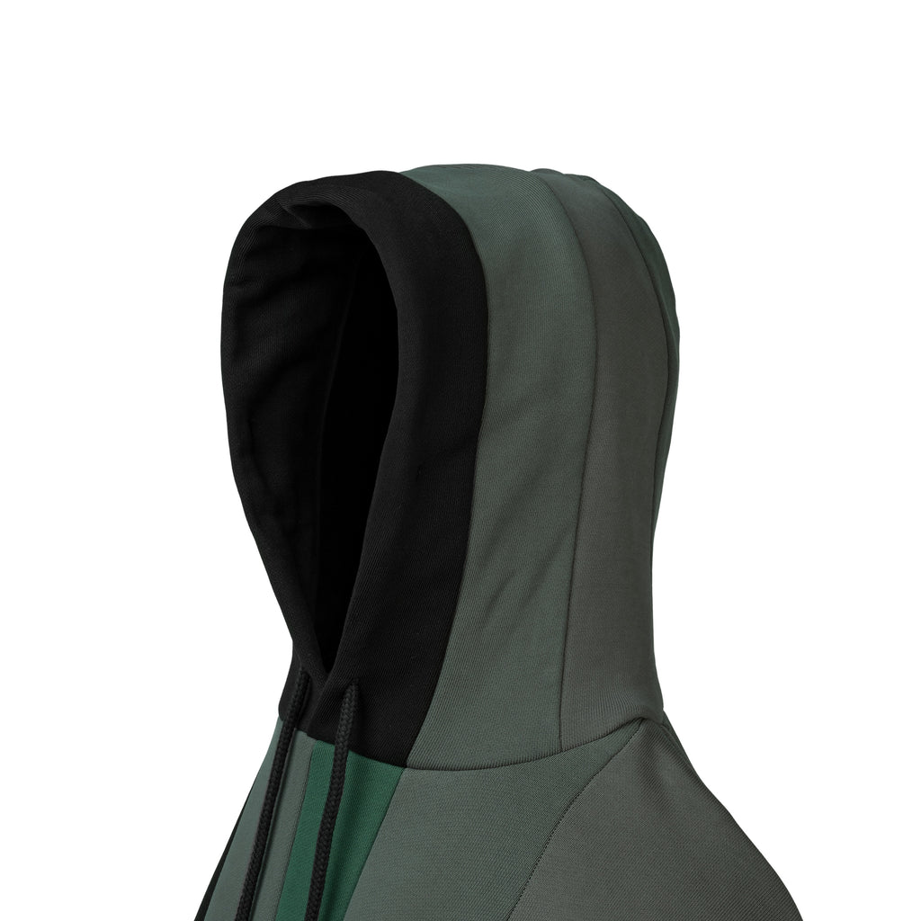URL Paneled Hooded Sweatshirt (Green)