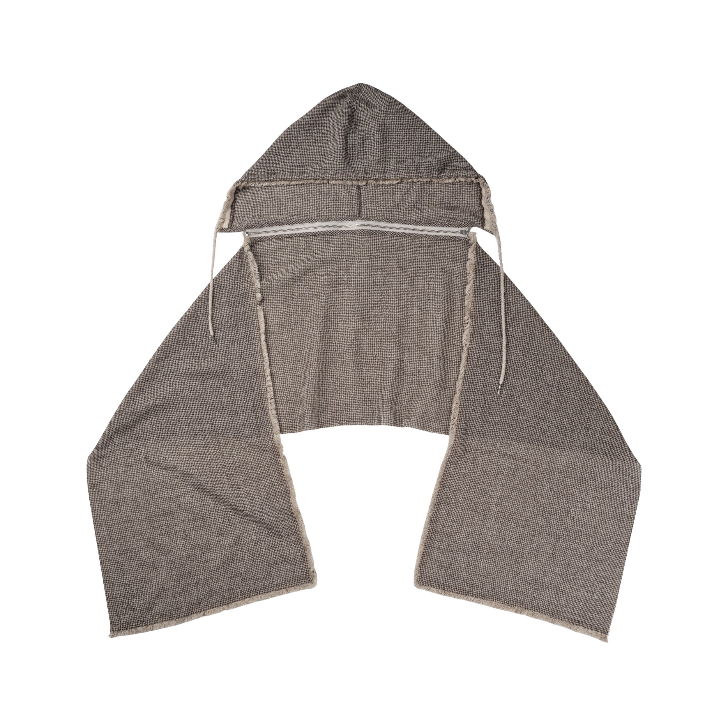 Hooded Zip Scarf (Ivory)