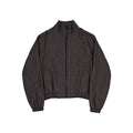Vented OS Track Jacket (Brown Wool Houndstooth)