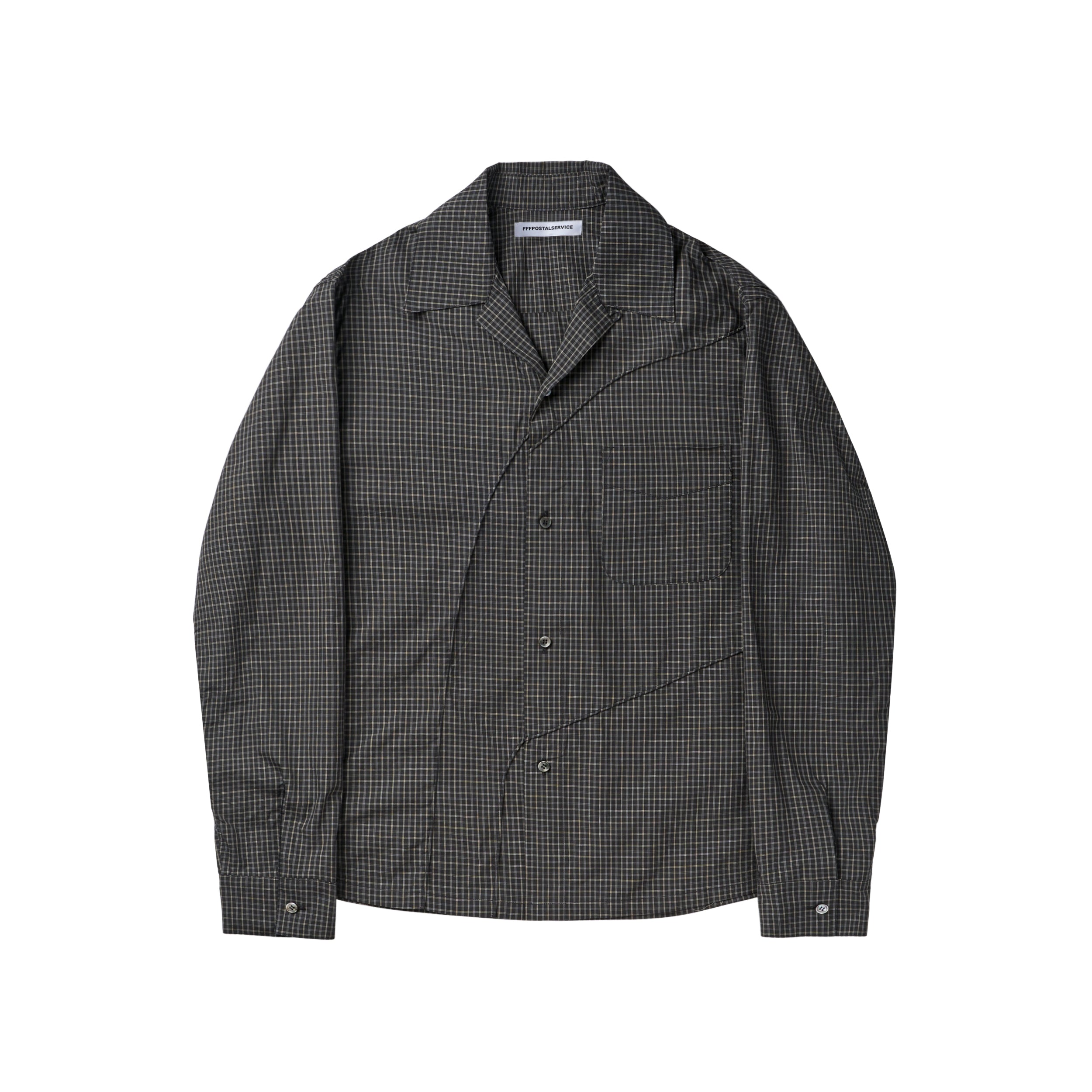 Diffraction Button Up Shirt (Grey Multi)