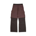 Bolsu Double Layered Trousers (Blood Red/Fondant Brown)
