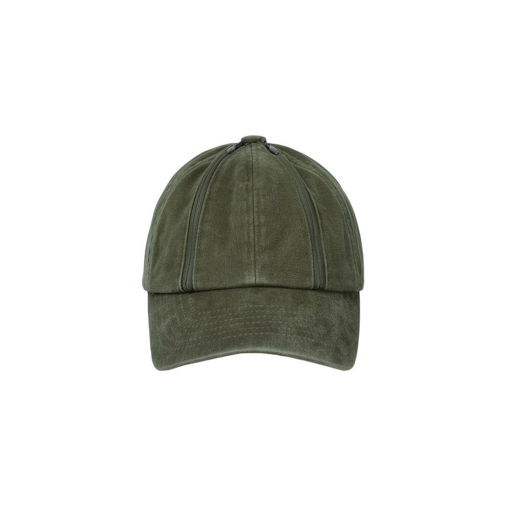 Double Zip Washed Cap (Army Green)