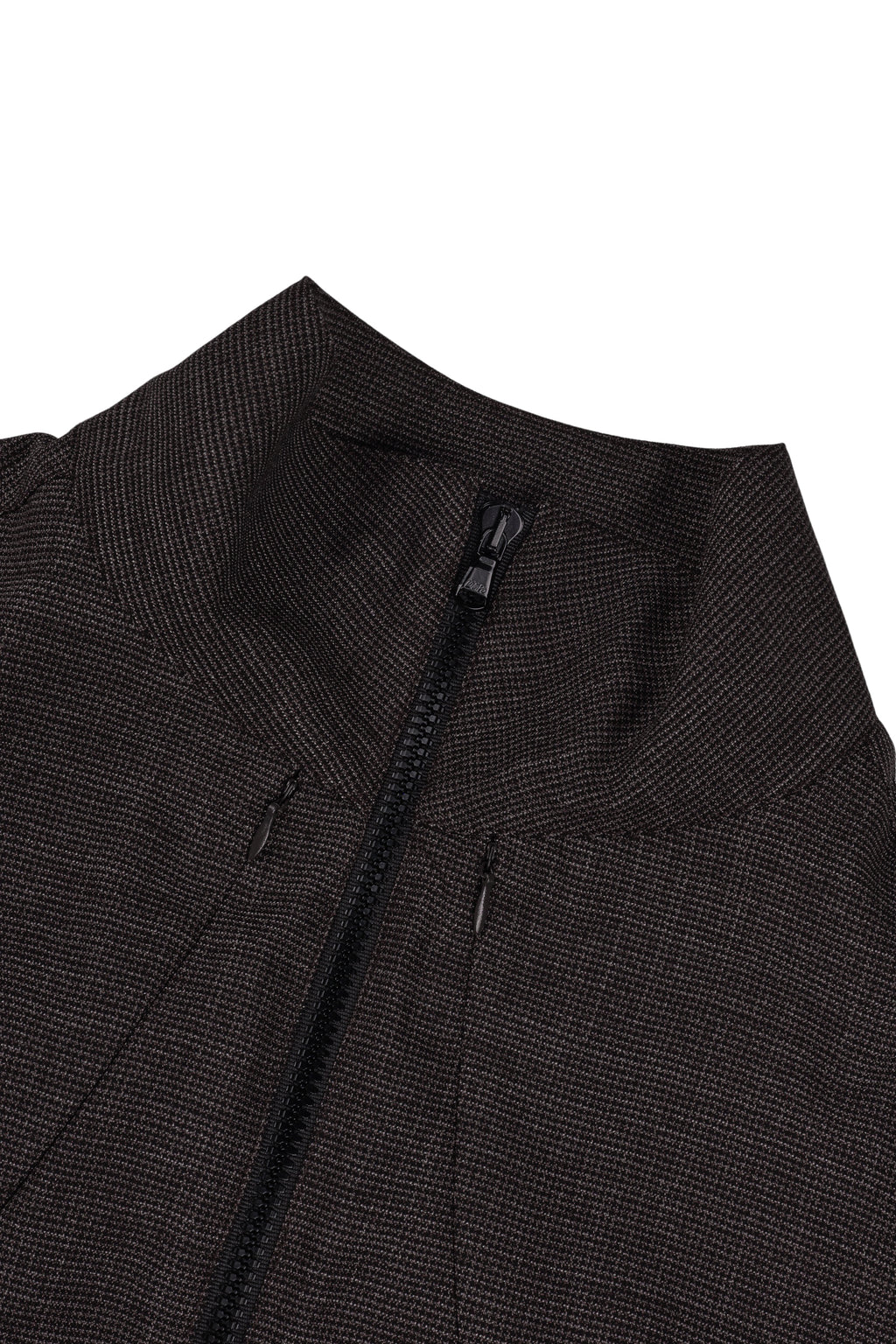 Vented OS Track Jacket (Brown Wool Houndstooth)