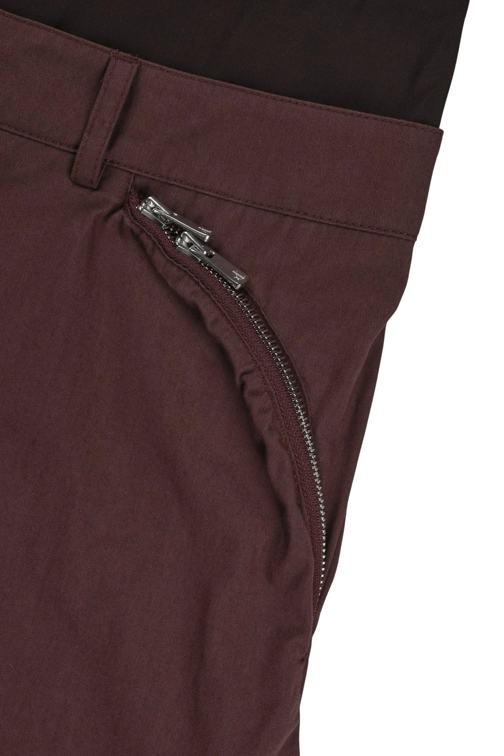 Bolsu Double Layered Trousers (Blood Red/Fondant Brown)