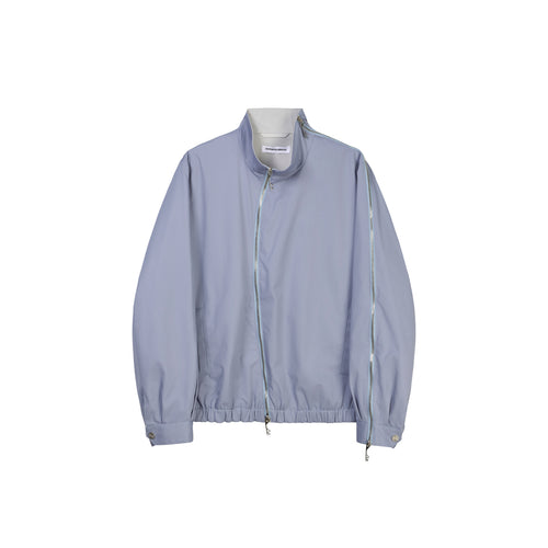 Asymmetrical Operator Zip Jacket (Sky Blue) Online Exclusive