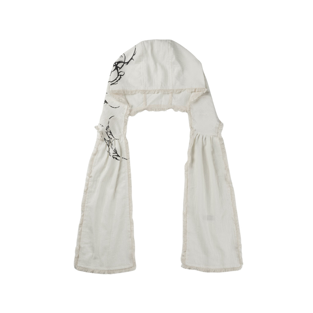 Bolsu Mini Hooded Scarf (White) Webstore Exclusive