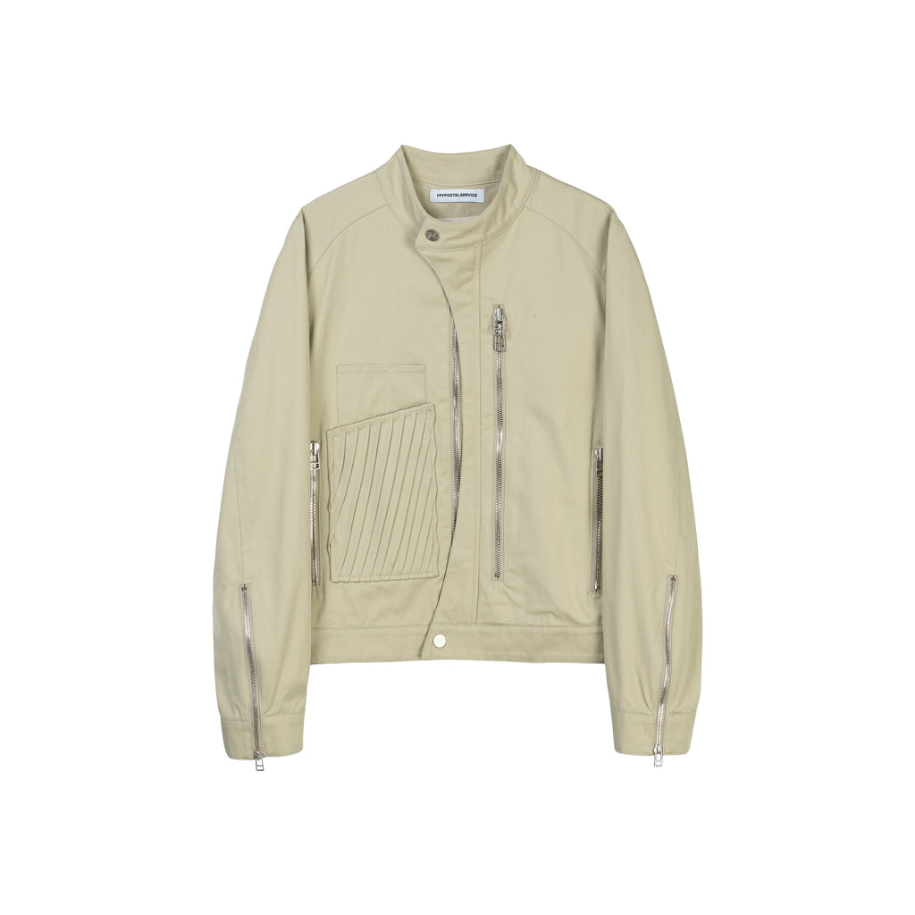Wave Moto Jacket (Beige)