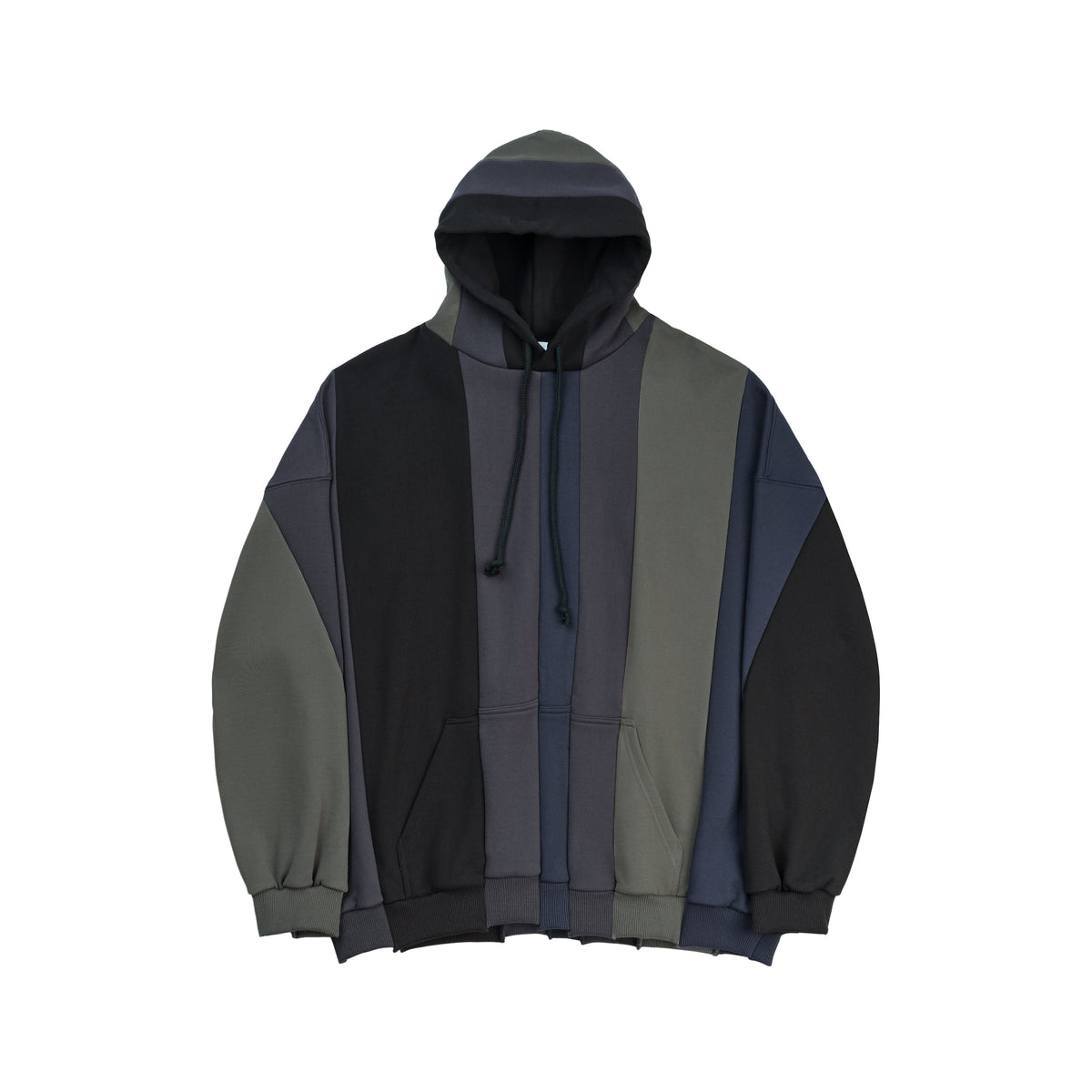 URL Paneled Hooded Sweatshirt (Black)
