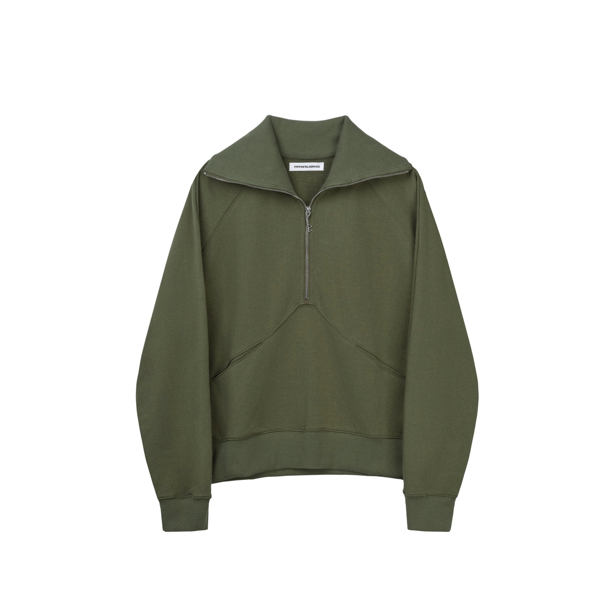 High Neck Quarter Zip Sweater (Army)