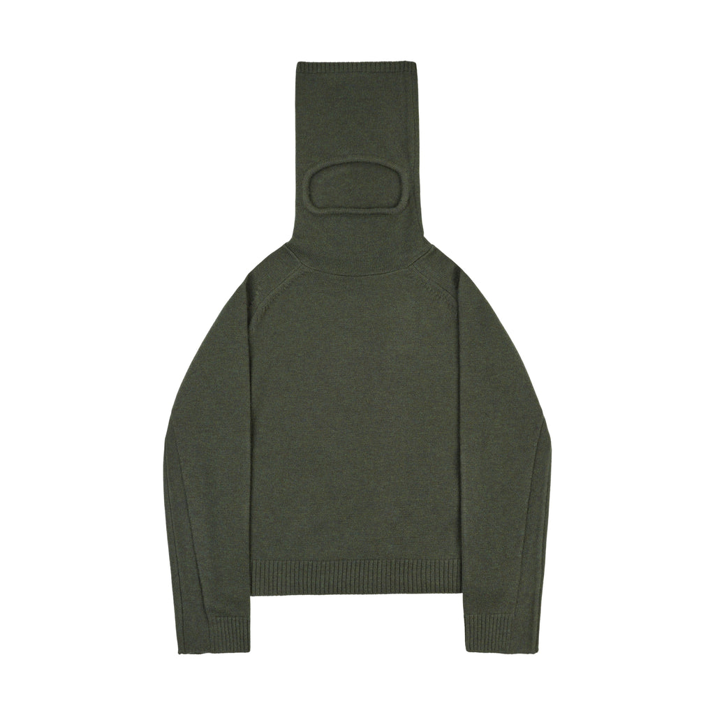 Stealth Balaclava Knit Jumper (Army Green)