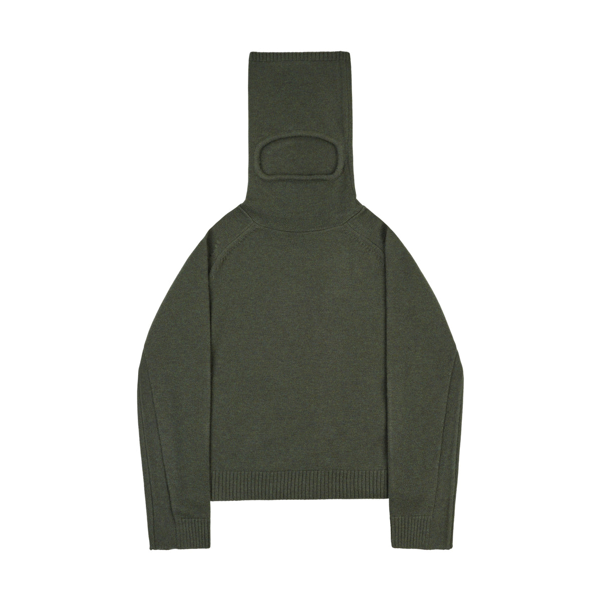Stealth Balaclava Knit Jumper (Army Green)