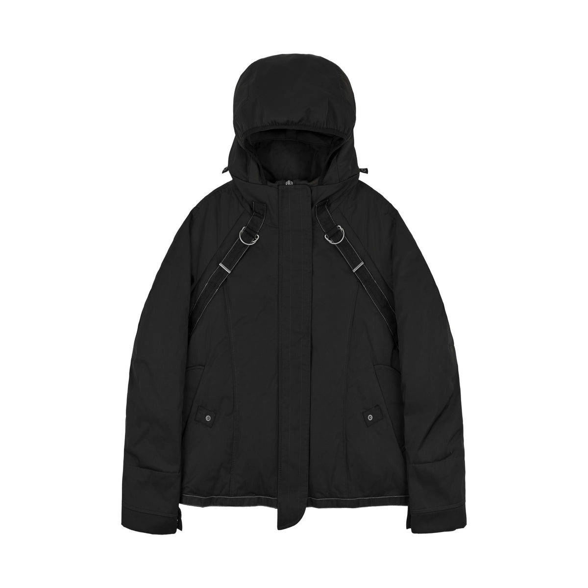 Bondage Flight Puffer Jacket (Black)