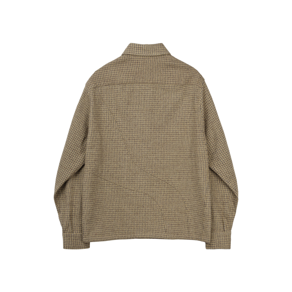 Wool Diffraction Over Shirt (Beige Check)