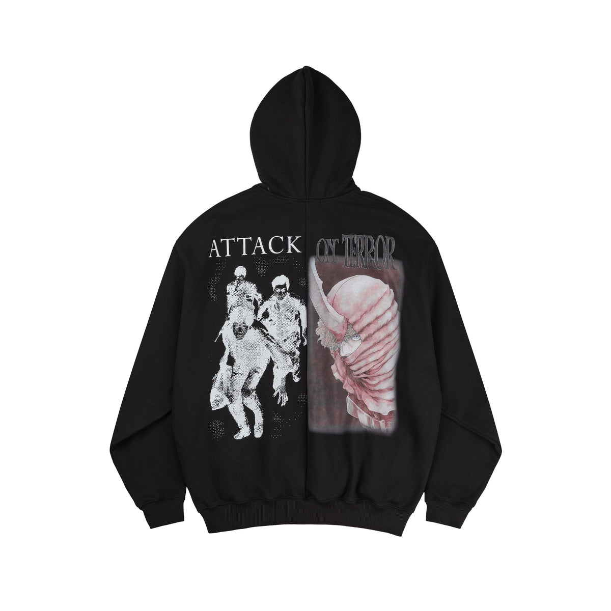 'Attack On Terror' OS Curved Zip Up Hoodie (Black)