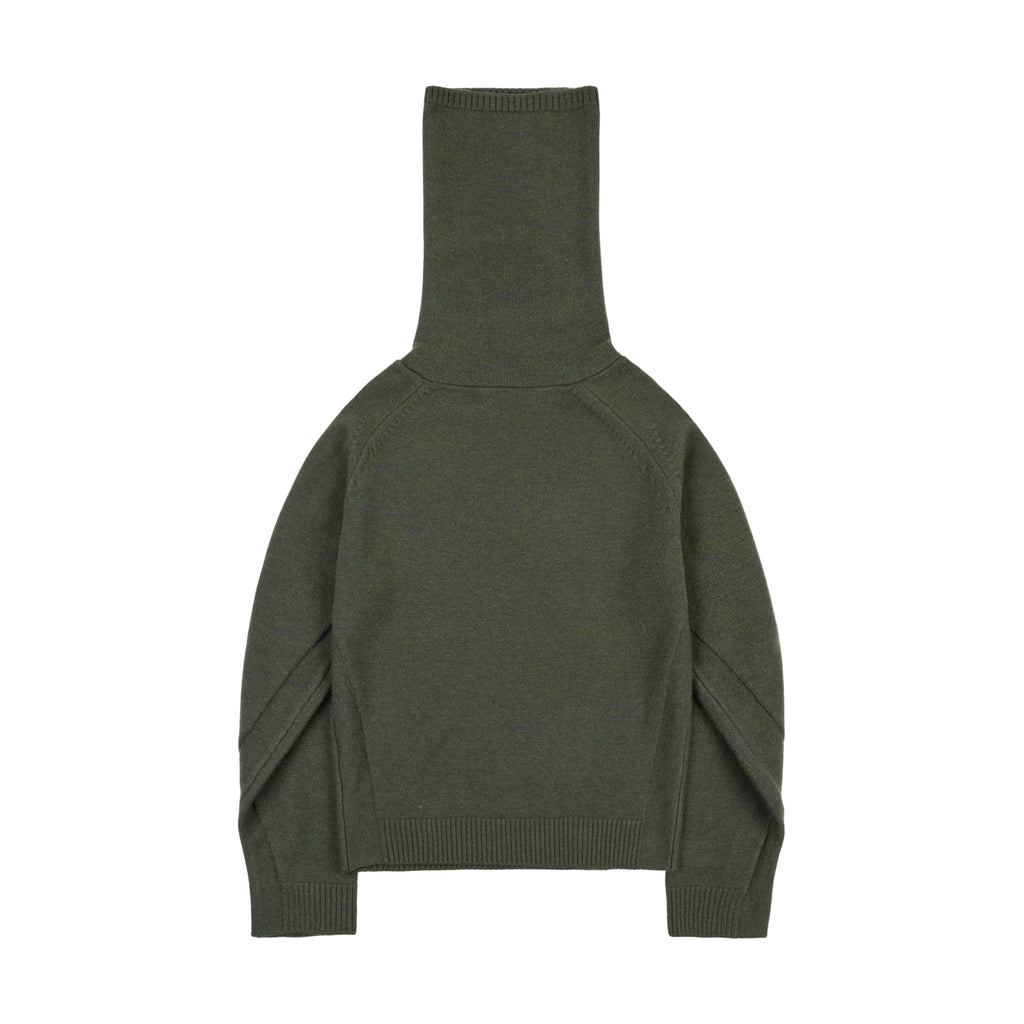 Stealth Balaclava Knit Jumper (Army Green)