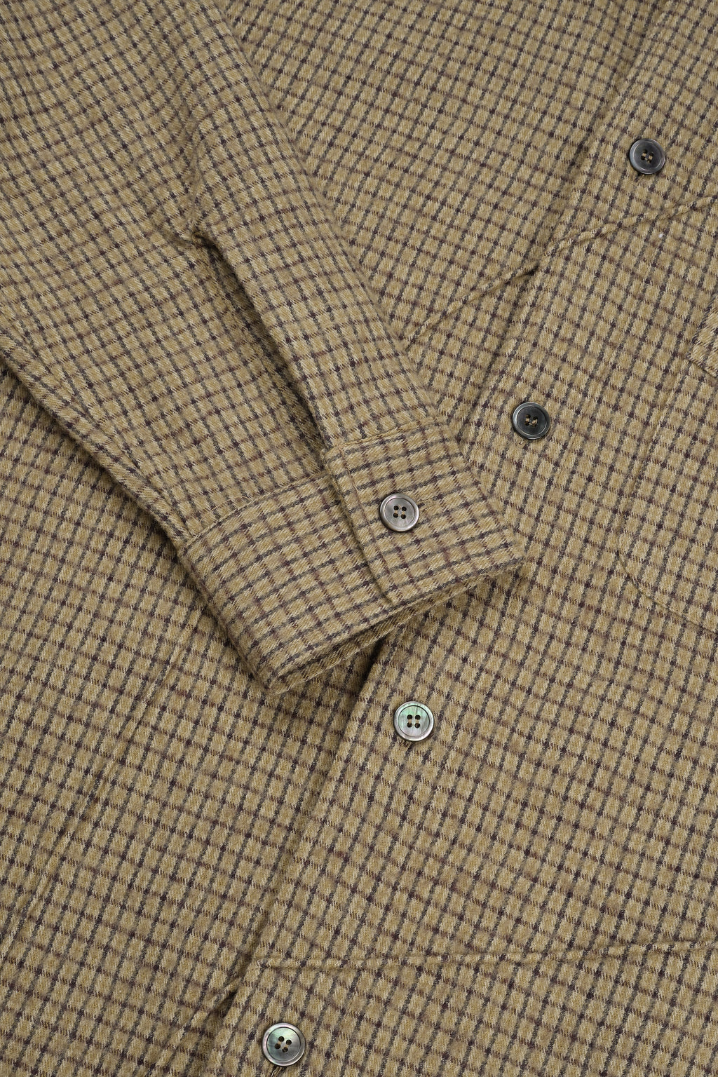 Wool Diffraction Over Shirt (Beige Check)