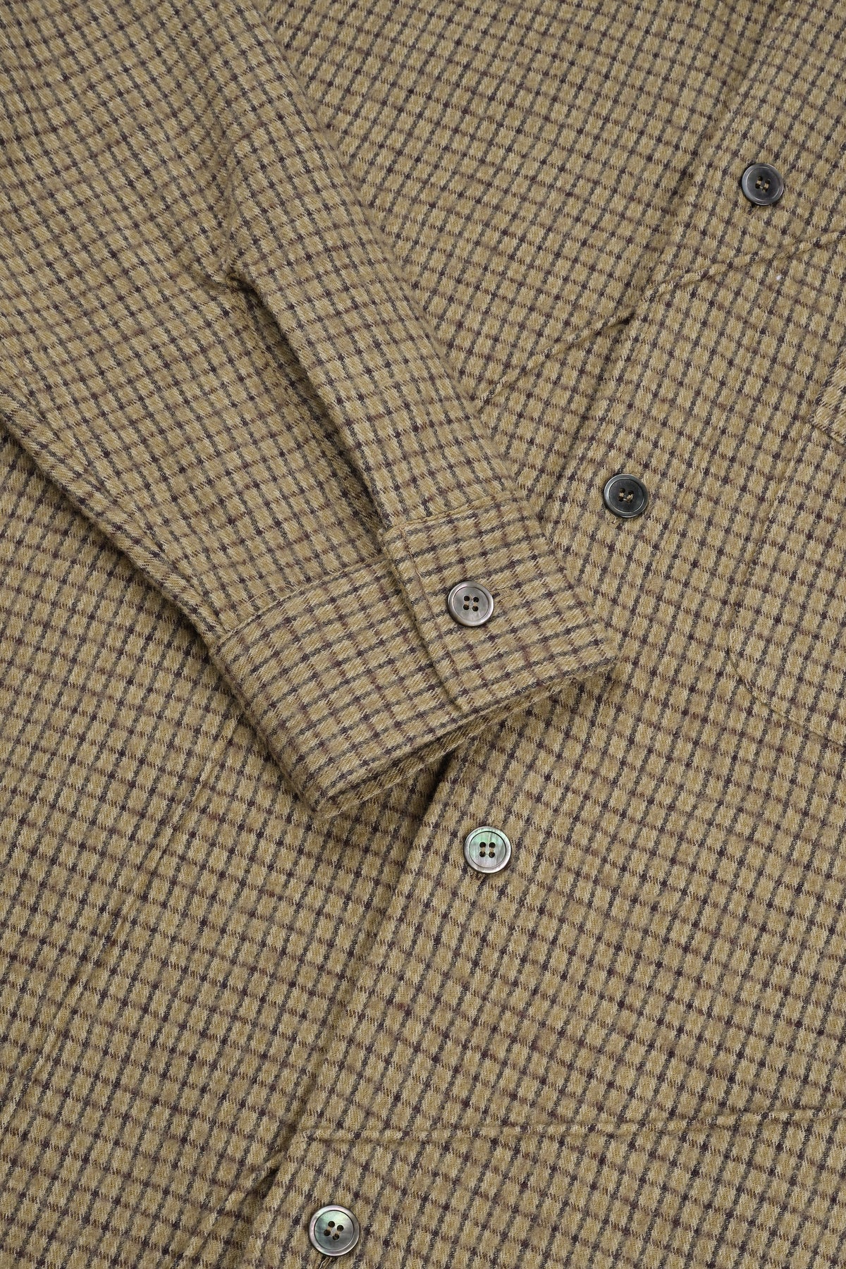 Wool Diffraction Over Shirt (Beige Check)