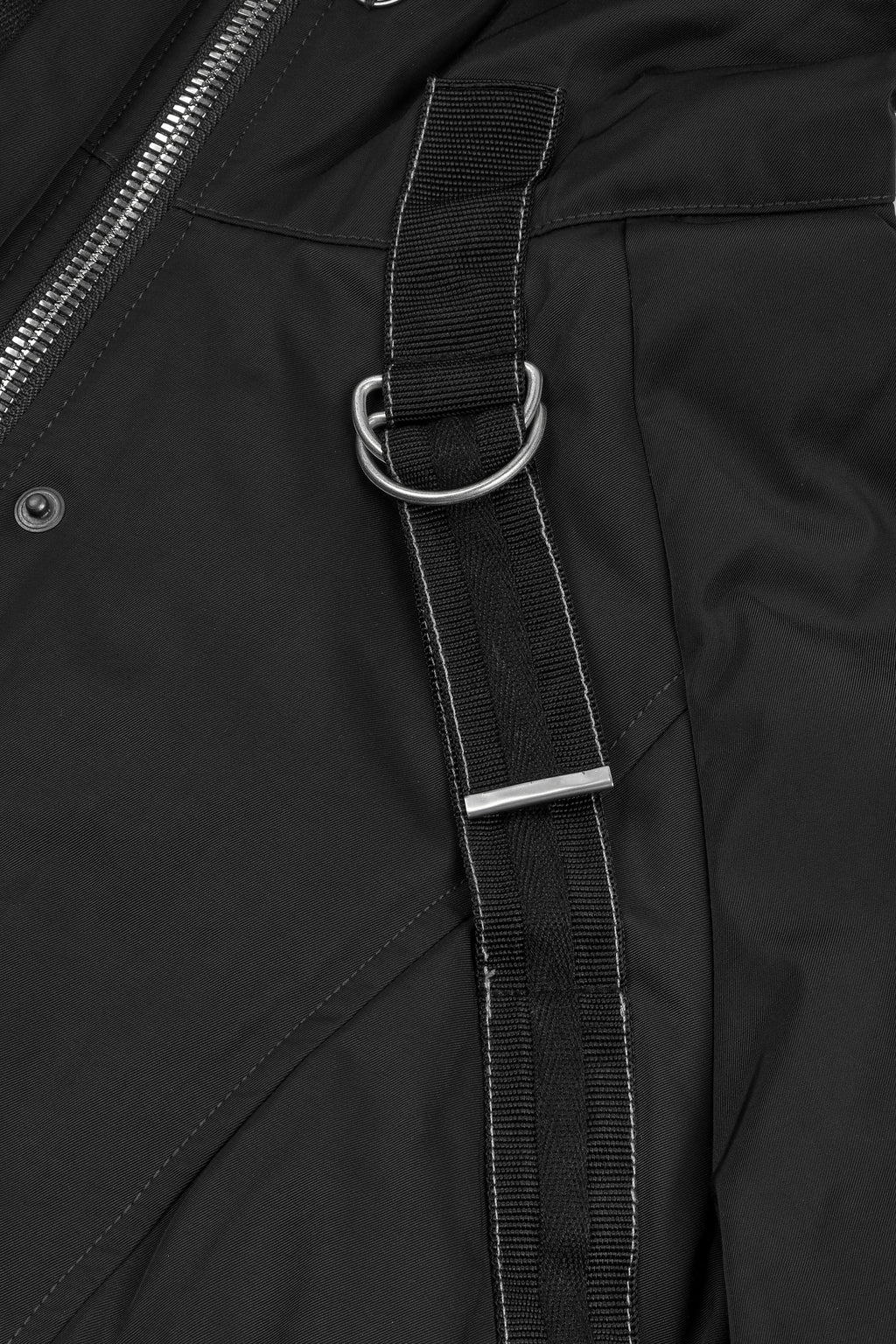 Bondage Flight Puffer Jacket (Black)