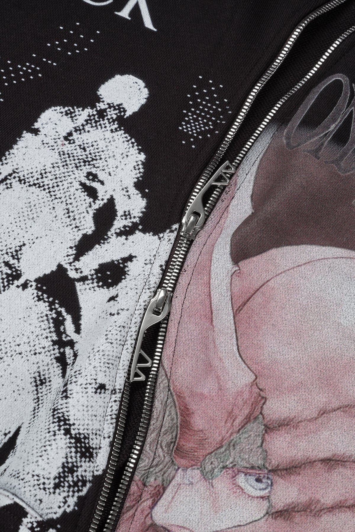 'Attack On Terror' OS Curved Zip Up Hoodie (Black)