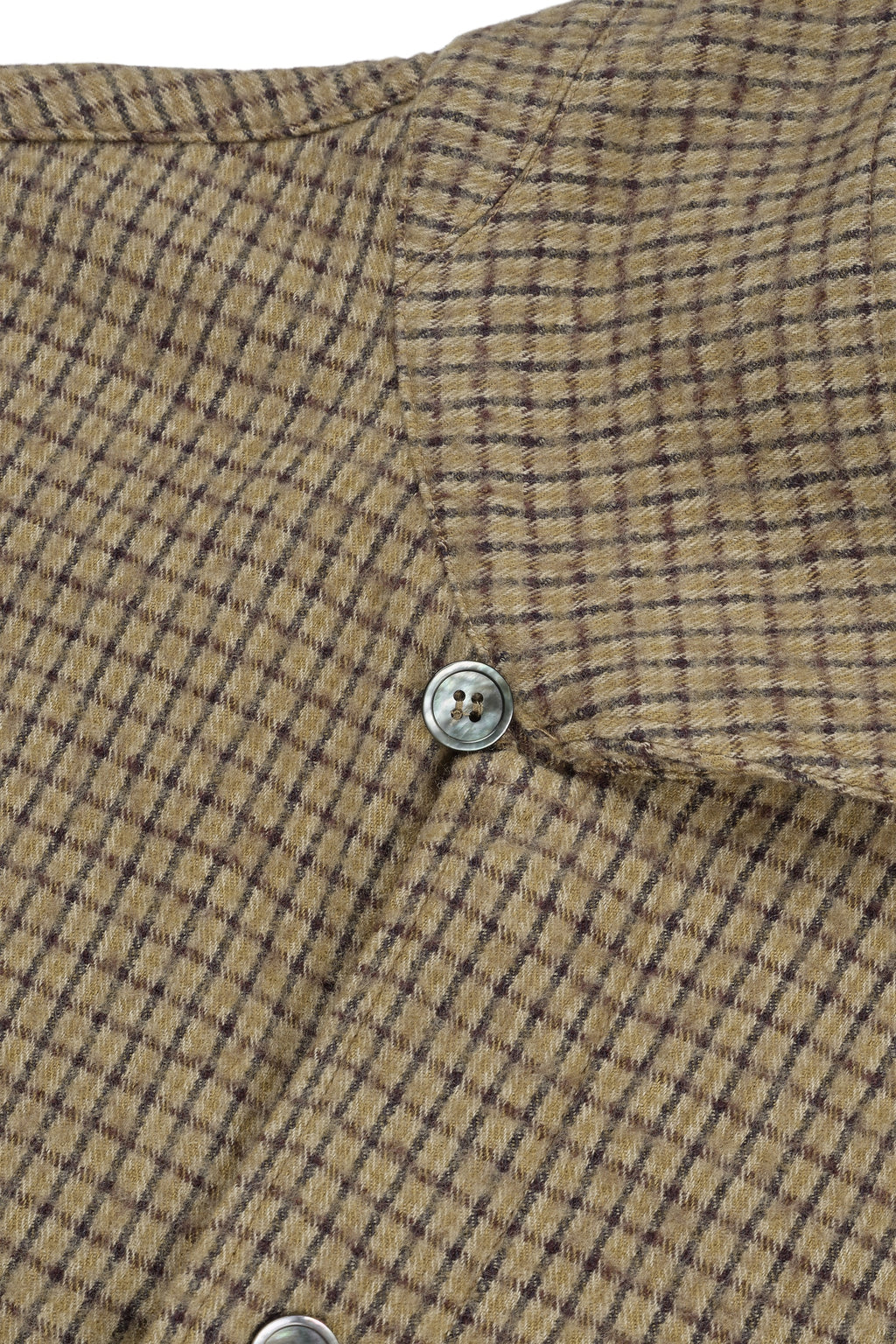 Wool Diffraction Over Shirt (Beige Check)