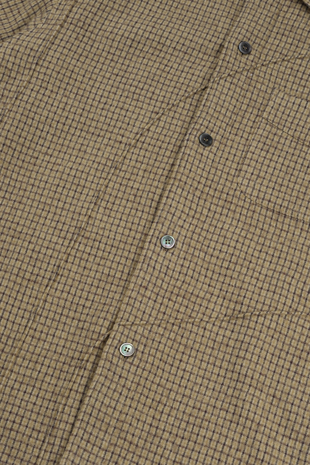Wool Diffraction Over Shirt (Beige Check)