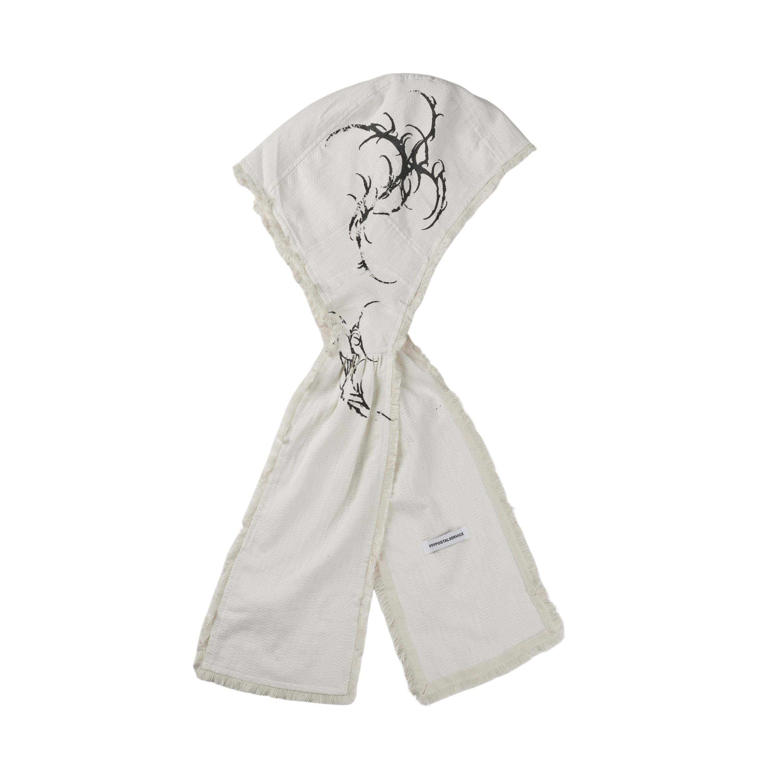 Bolsu Mini Hooded Scarf (White) Webstore Exclusive