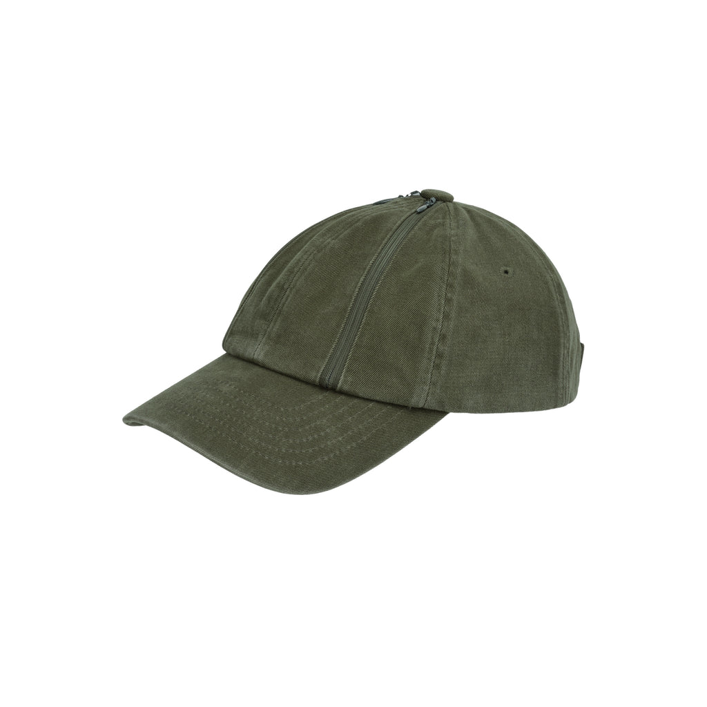 Double Zip Washed Cap (Army Green)