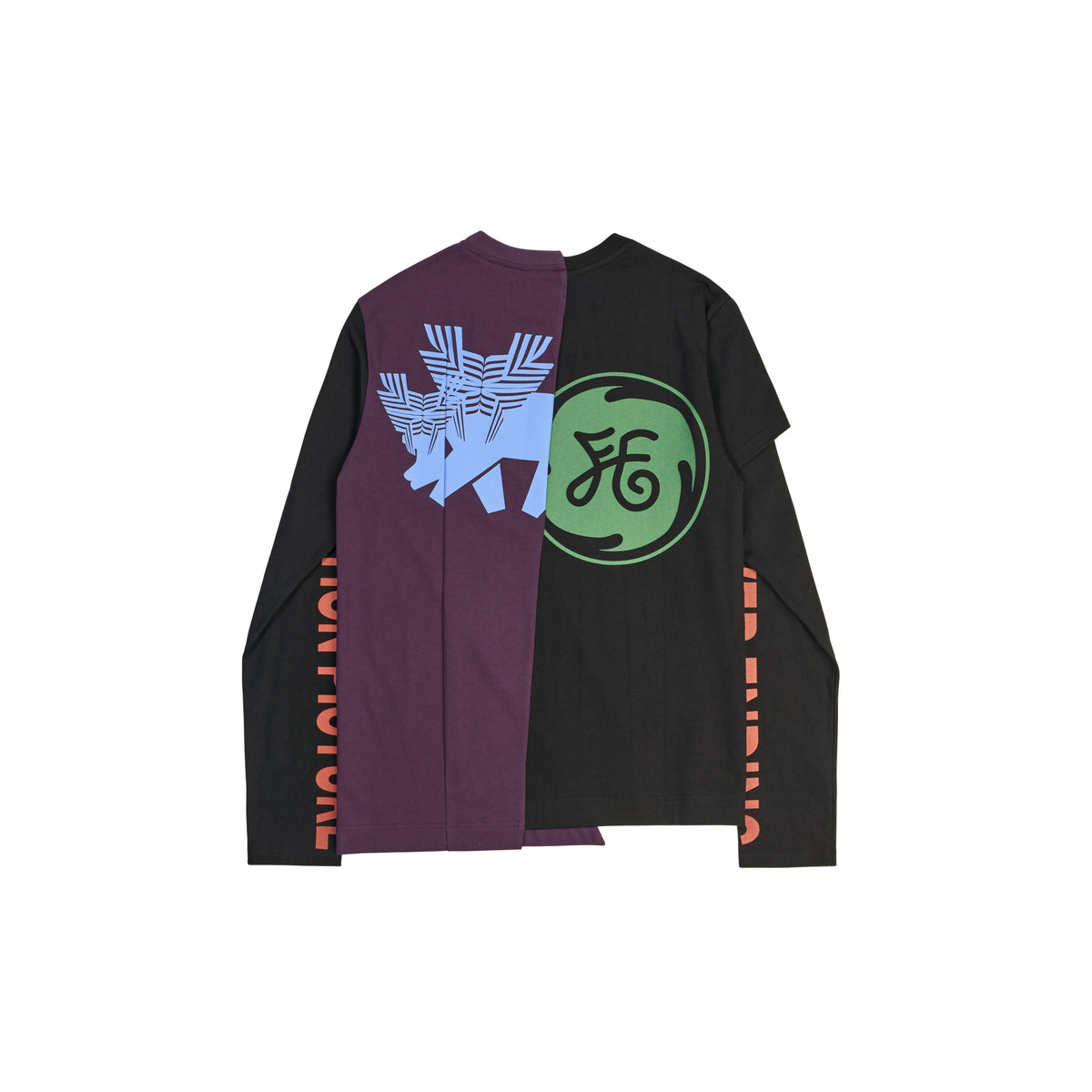 Defense Printed Deconstructed Longsleeve (Black/Violet)