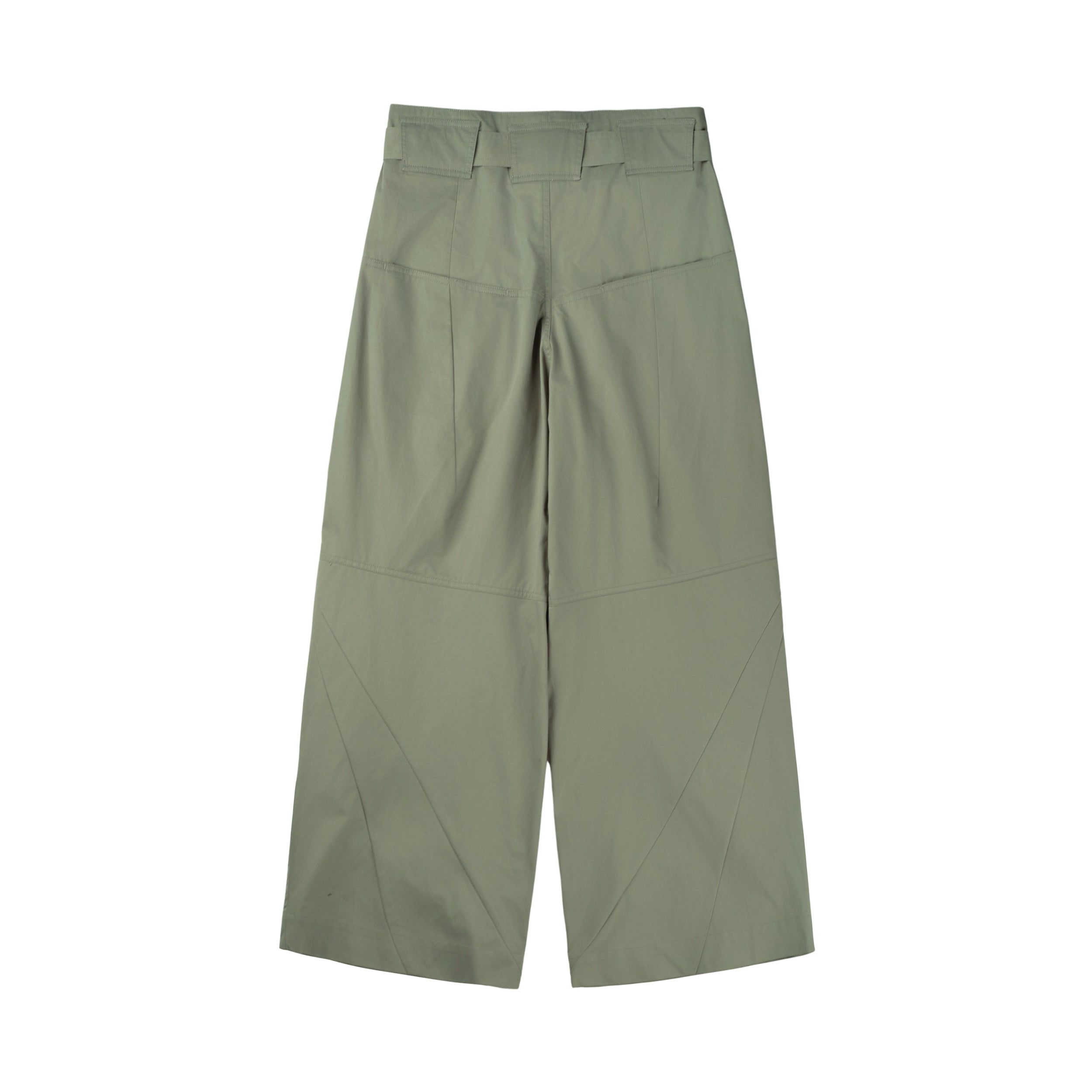 Wide Belted Trousers (Sage)