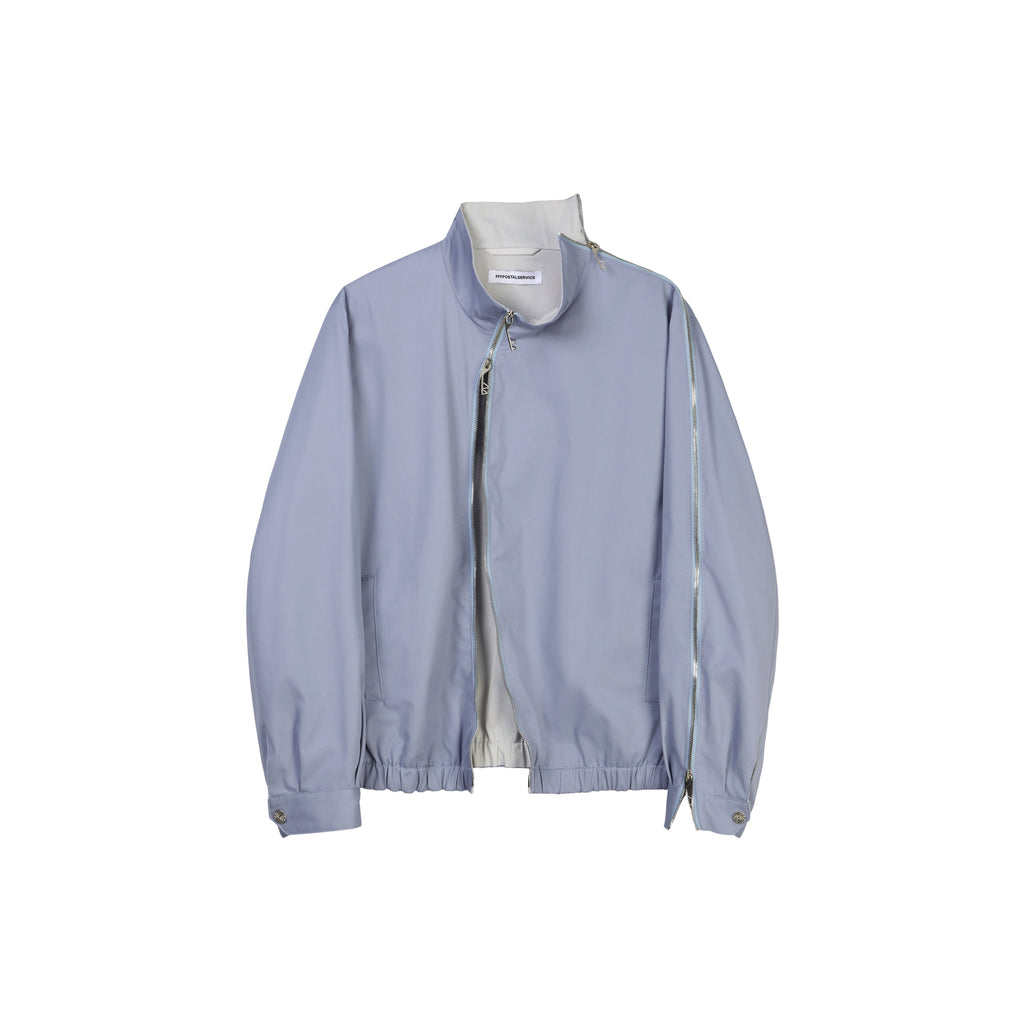 Asymmetrical Operator Zip Jacket (Sky Blue) Online Exclusive