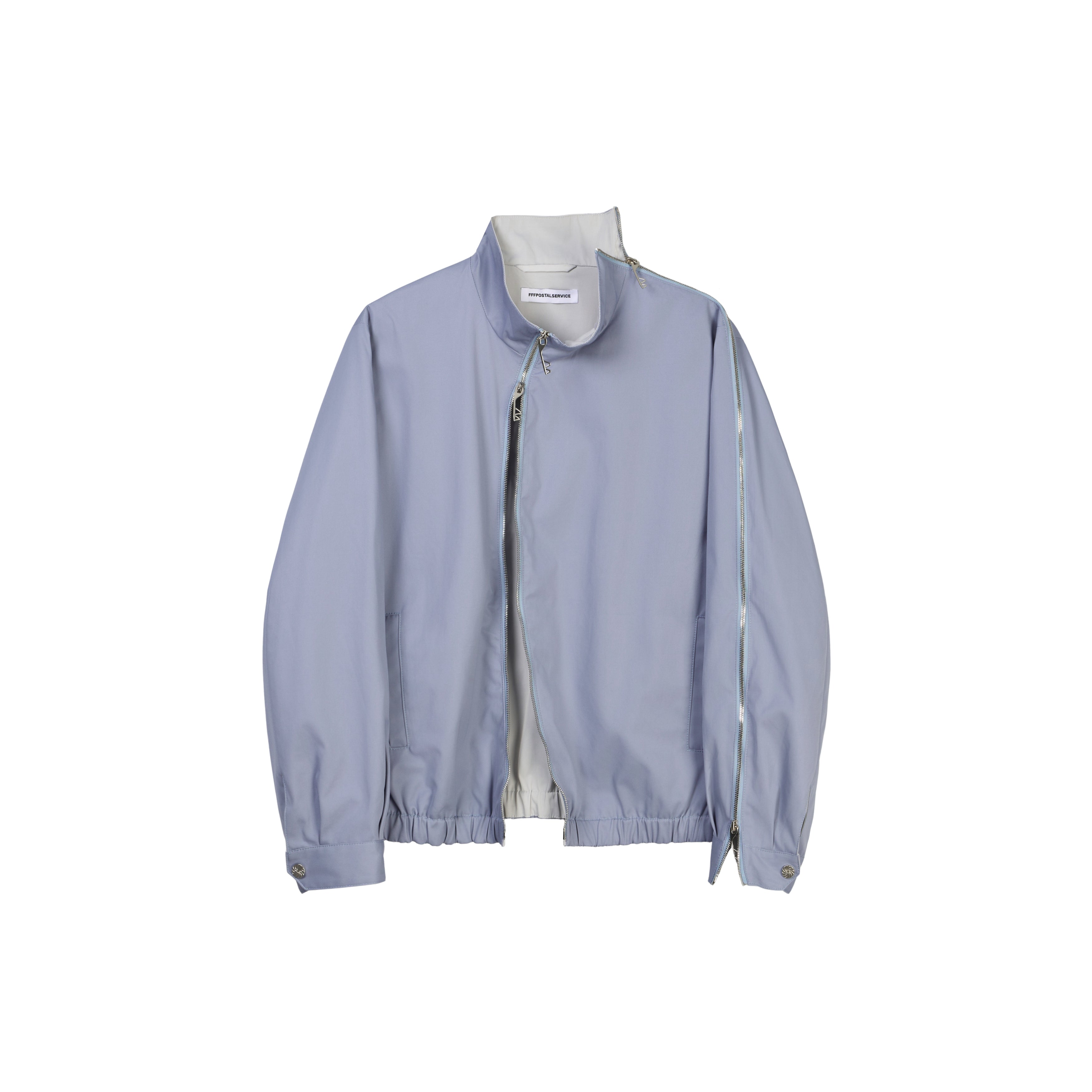 Asymmetrical Operator Zip Jacket (Sky Blue) Online Exclusive