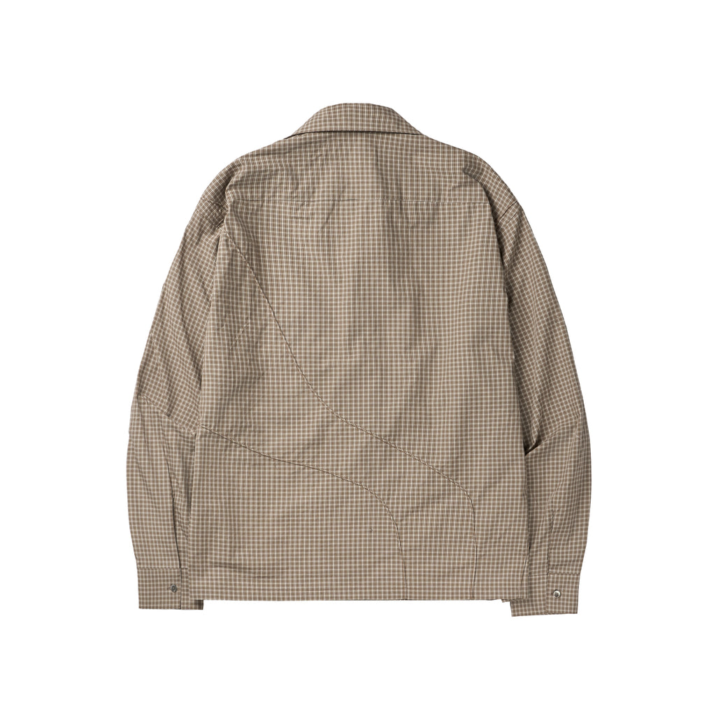 Diffraction Button Up Shirt (Beige Multi)