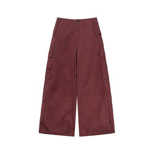 6 Flap Pocket Trousers (Red)