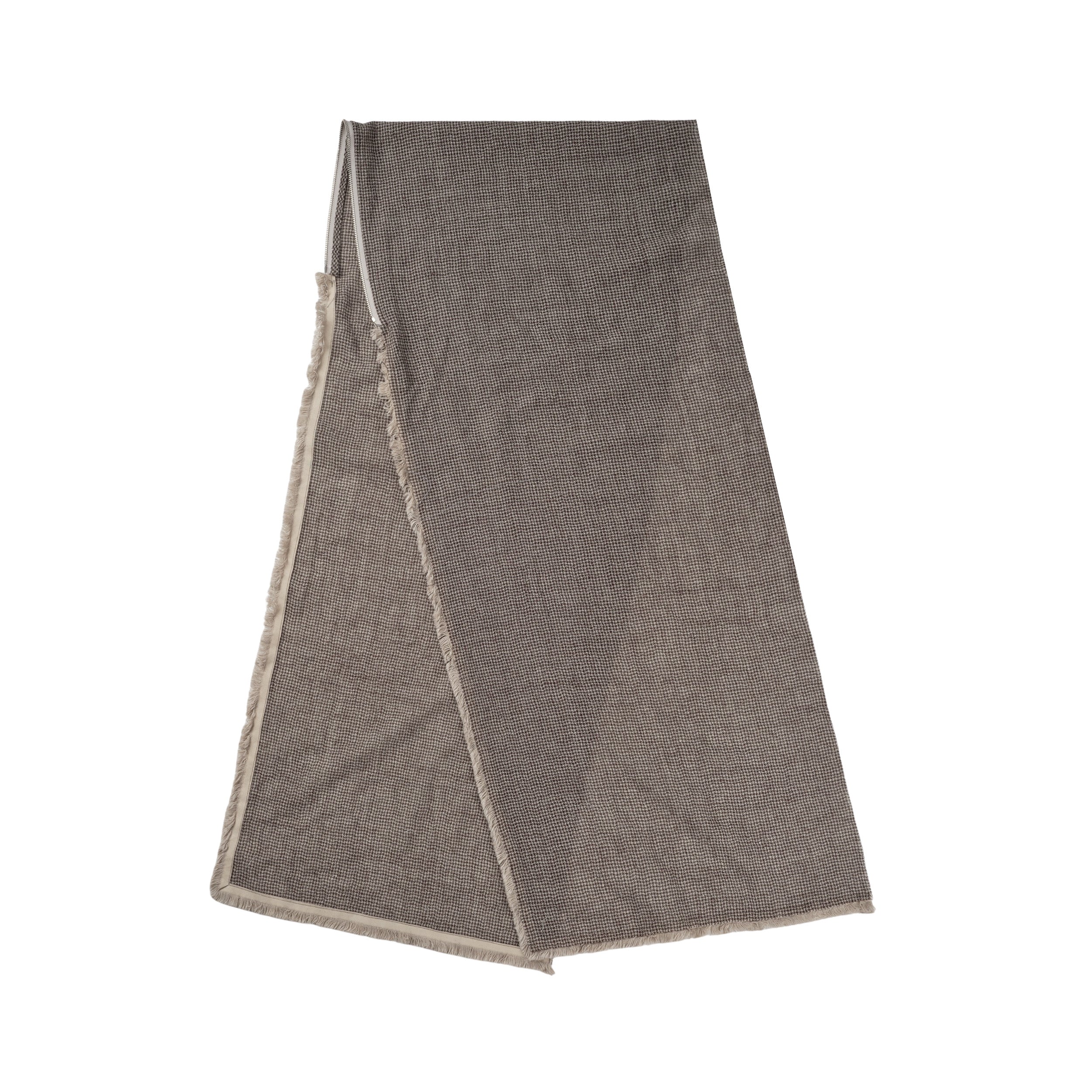 Hooded Zip Scarf (Ivory)