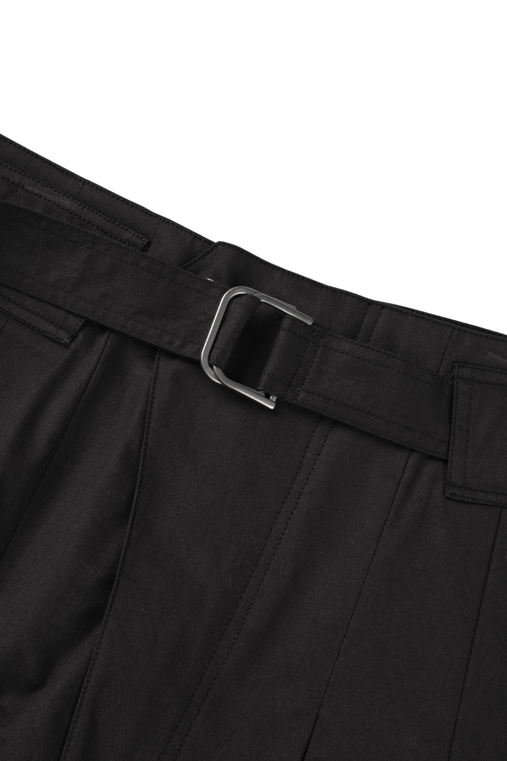 Wide Belted Trousers (Black)