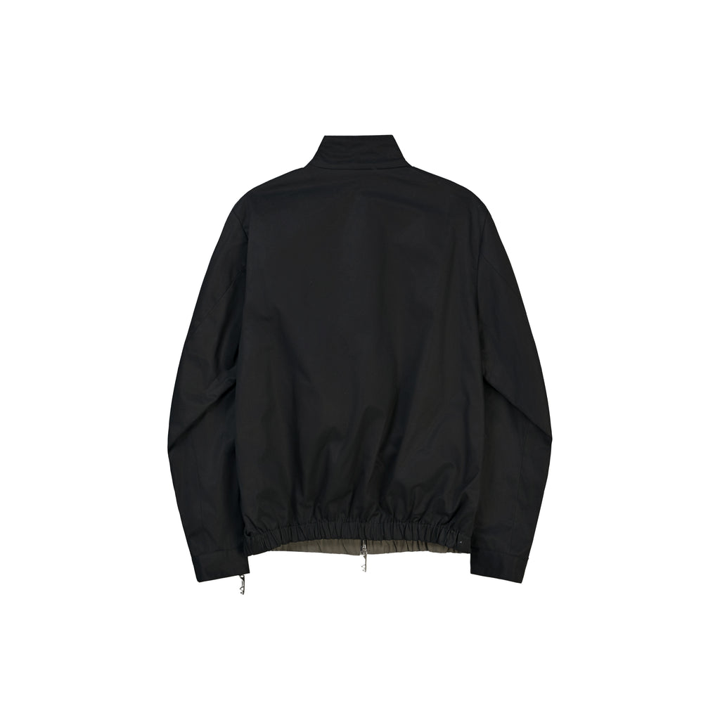 Asymmetrical Operator Zip Jacket (Black)