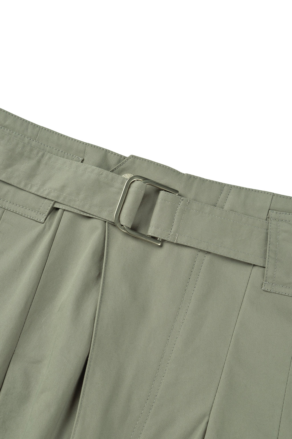Wide Belted Trousers (Sage)