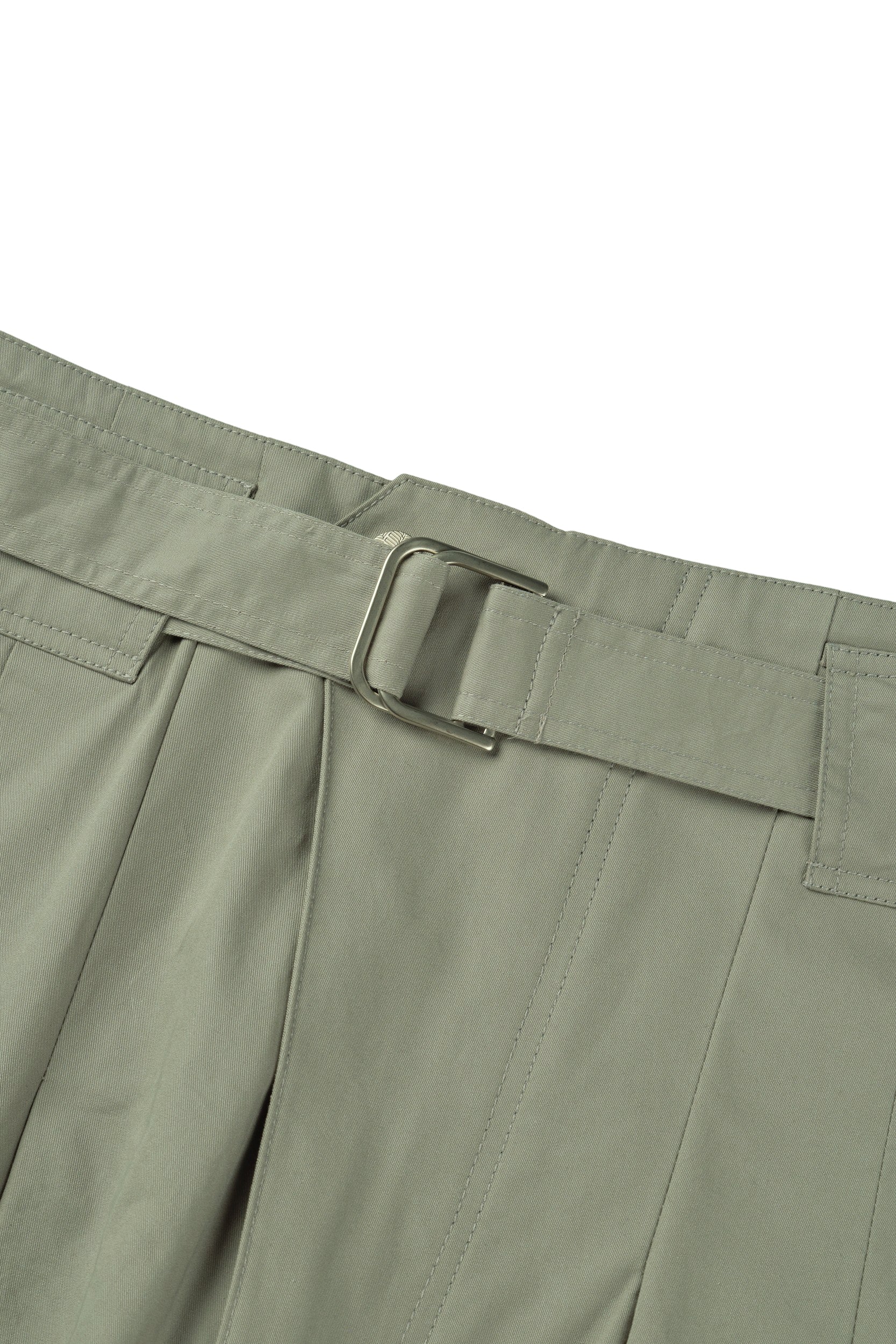 Wide Belted Trousers (Sage)