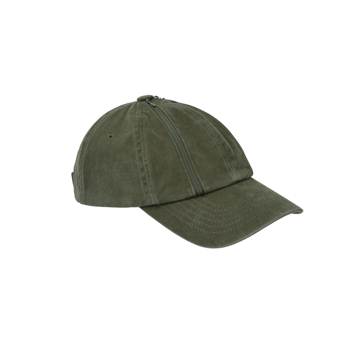 Double Zip Washed Cap (Army Green)