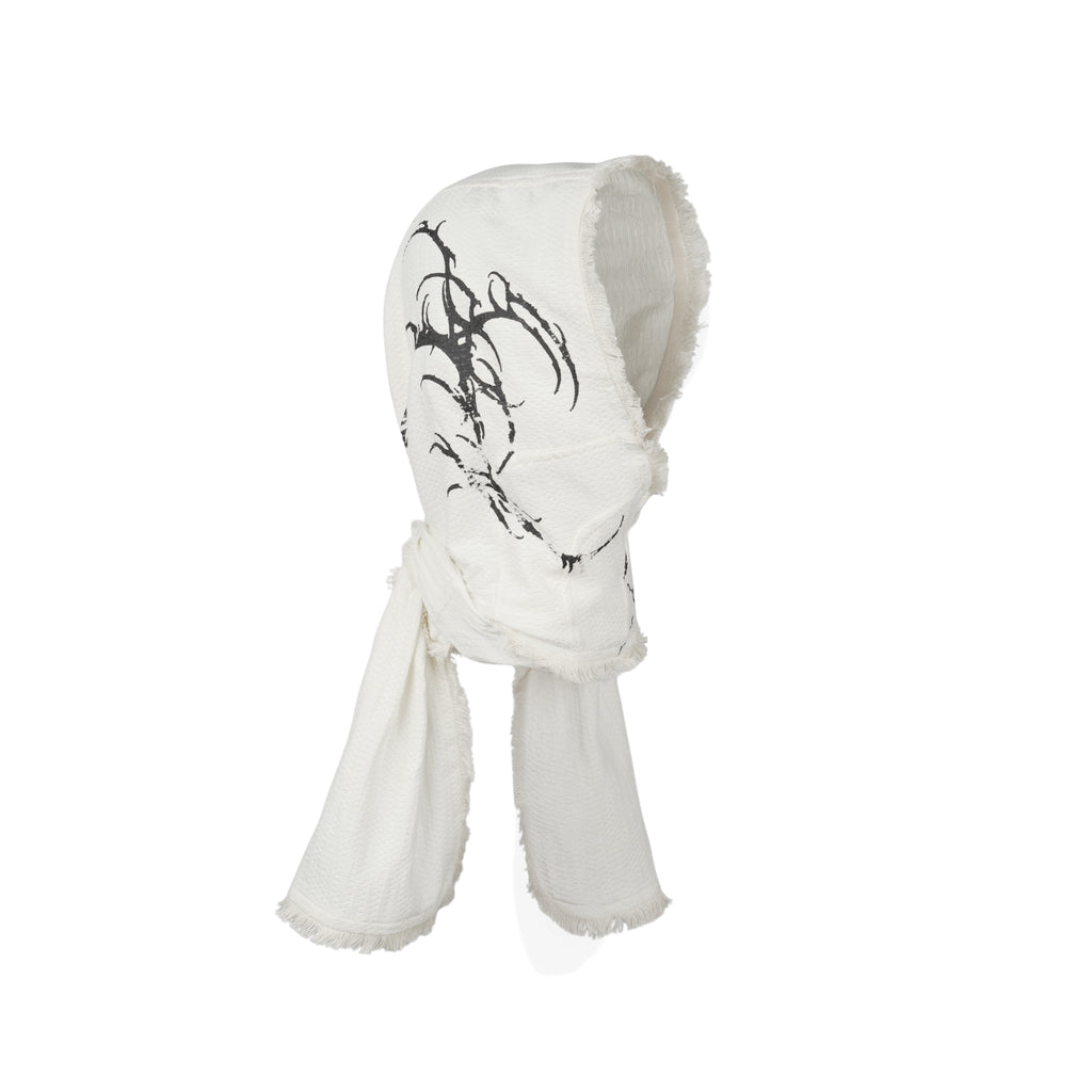 Bolsu Mini Hooded Scarf (White) Webstore Exclusive